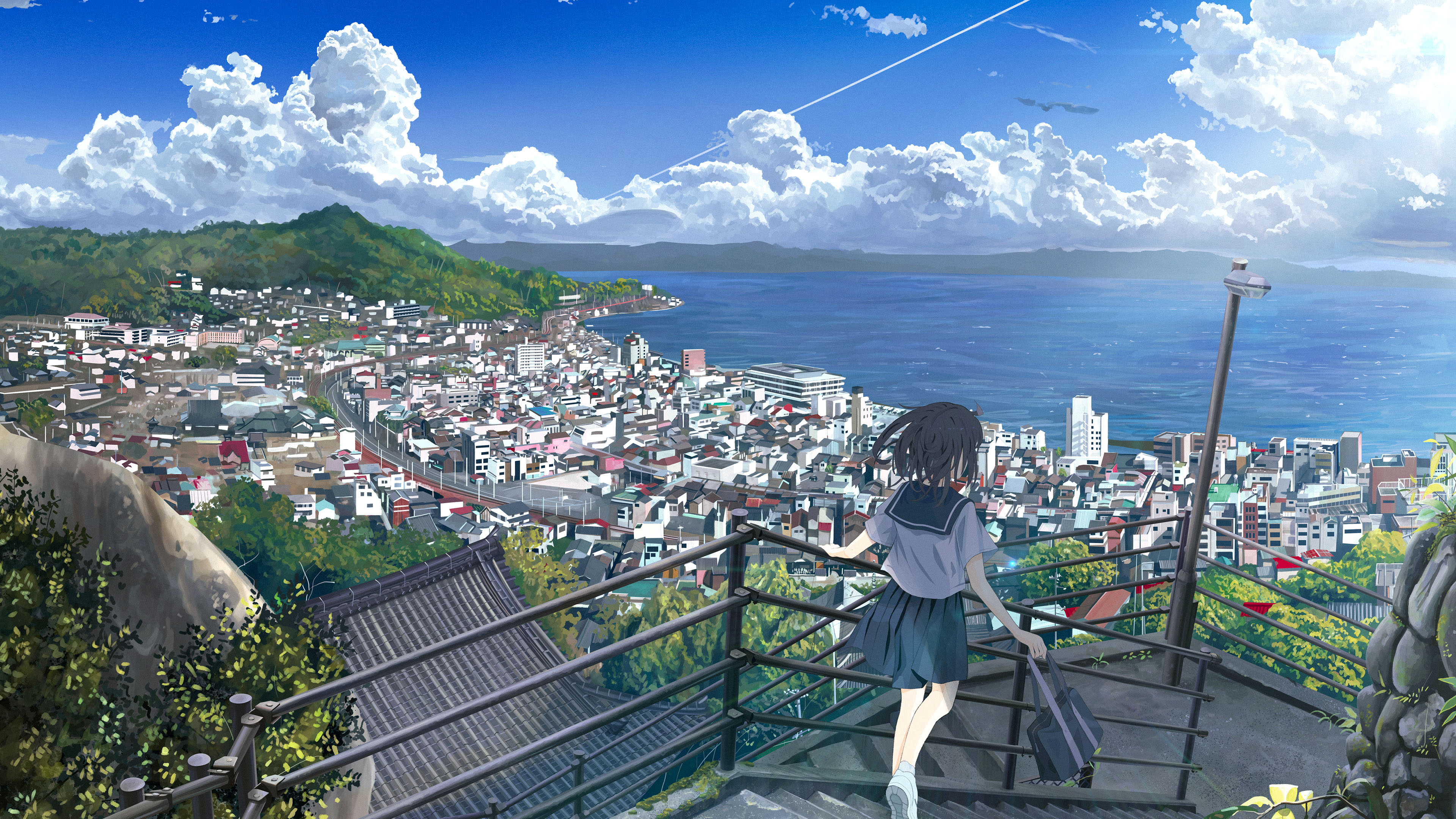 放学,台阶,梯子,流星