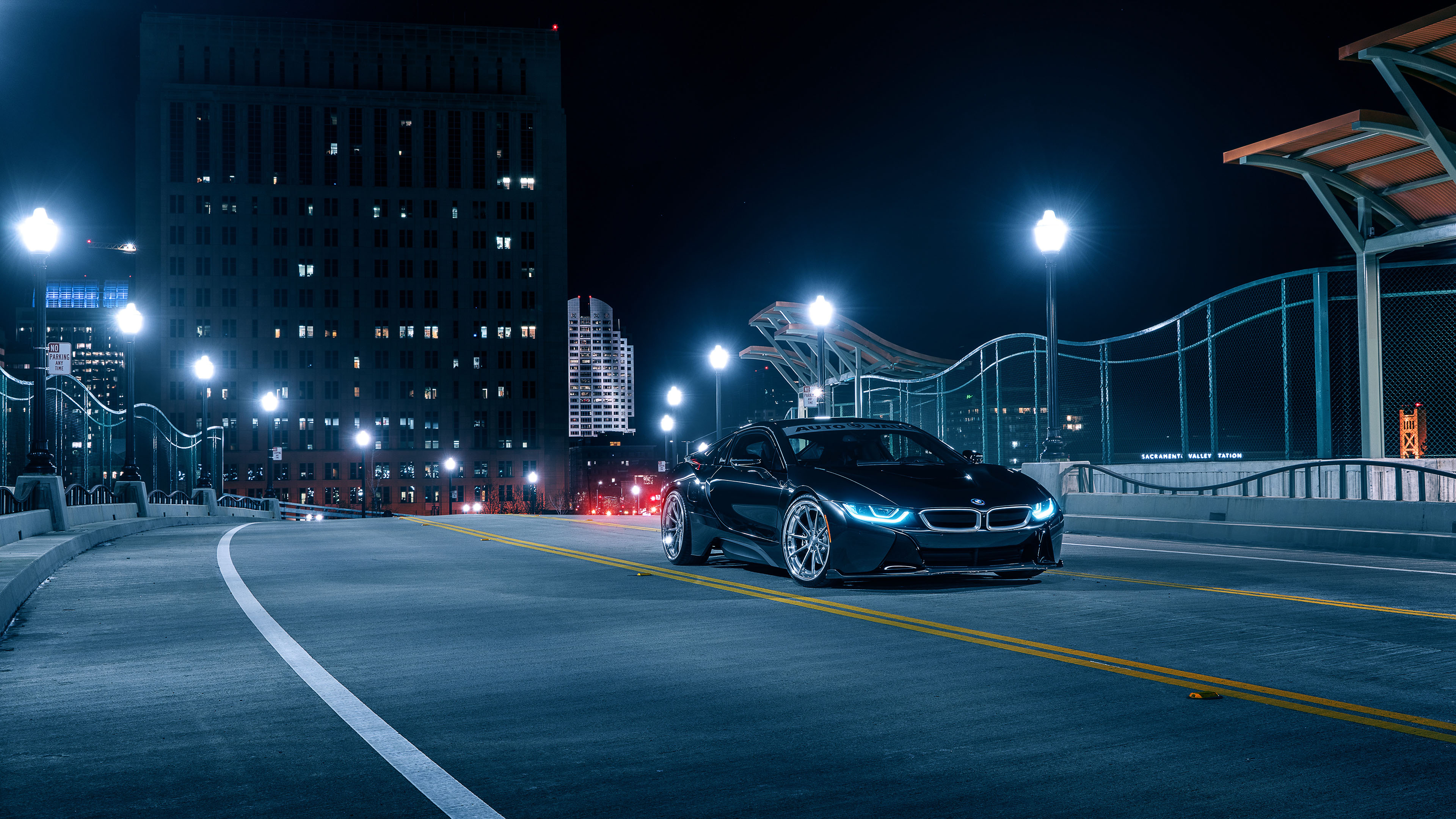 宝马,城市夜景,i8