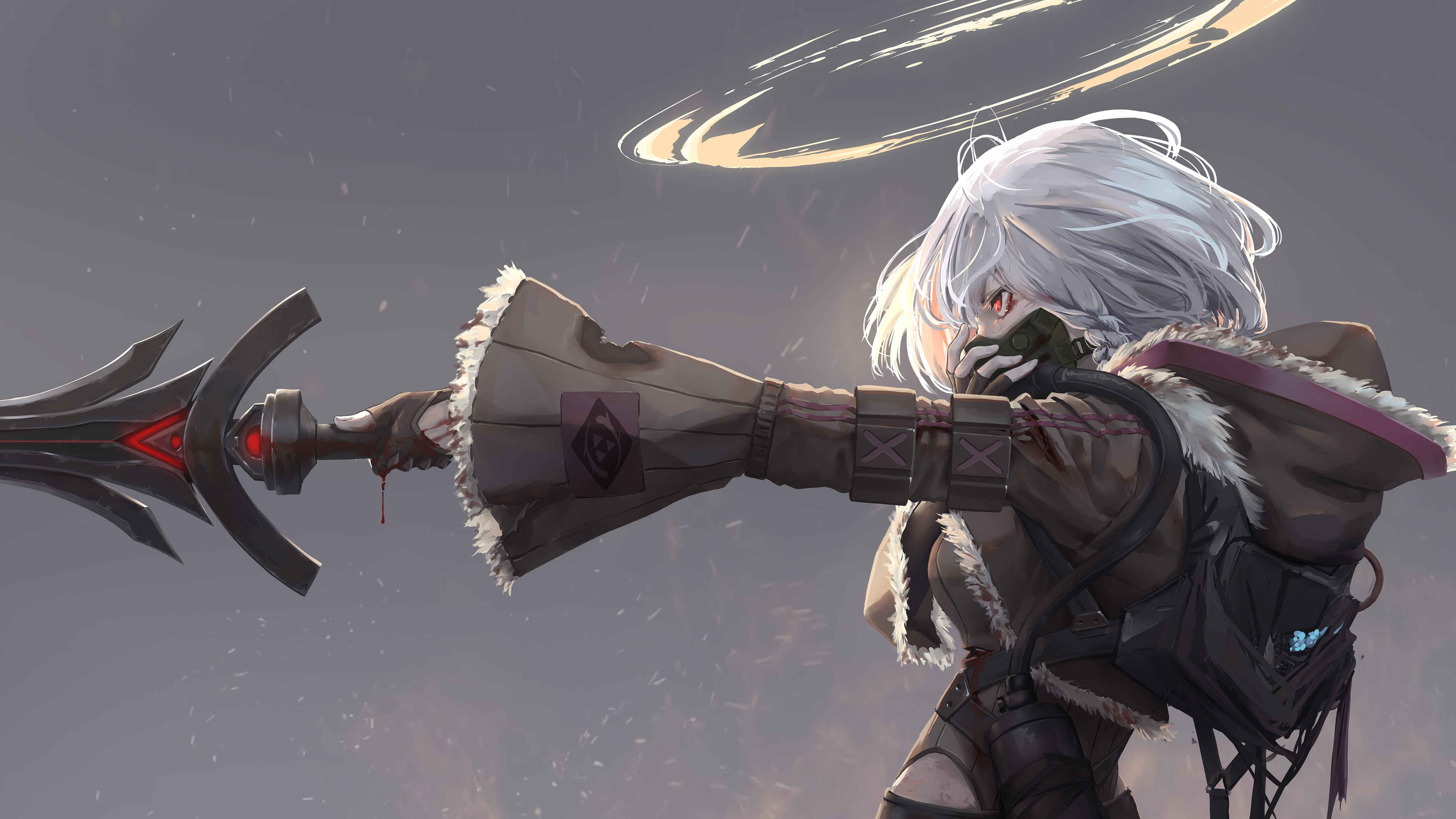 白发,魔剑,口罩,天使