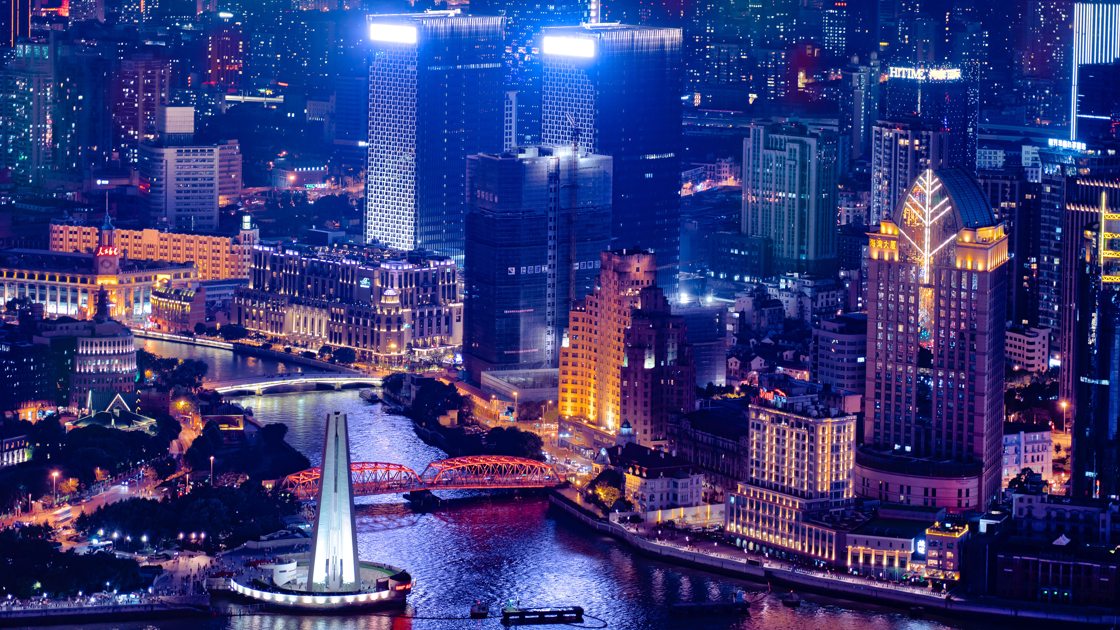 城市夜景,上海,都市,东方明珠