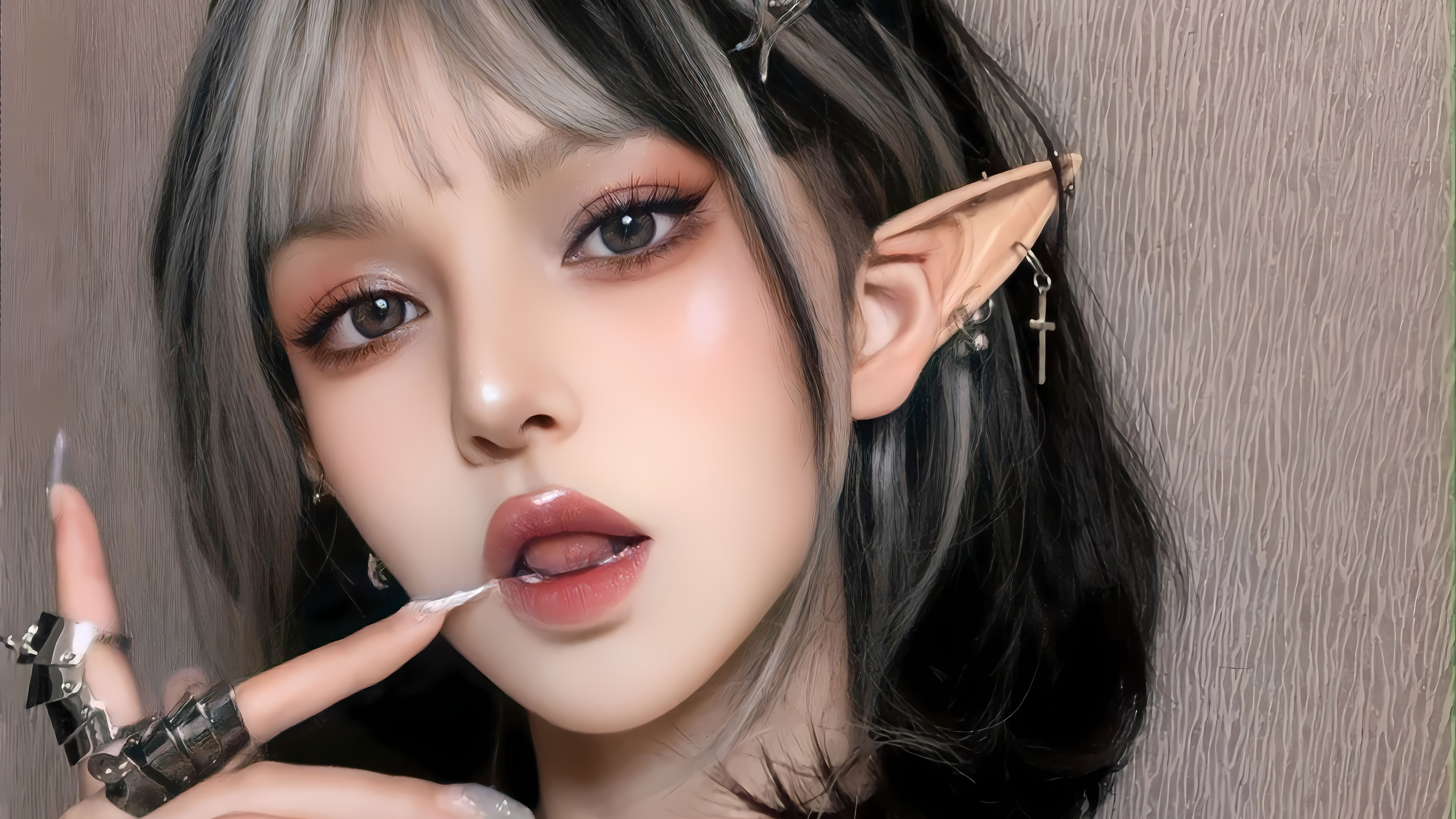 COS,兽耳,指甲,戒指