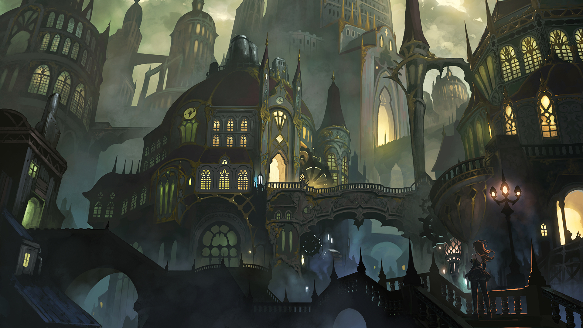 城堡,夜晚,童话