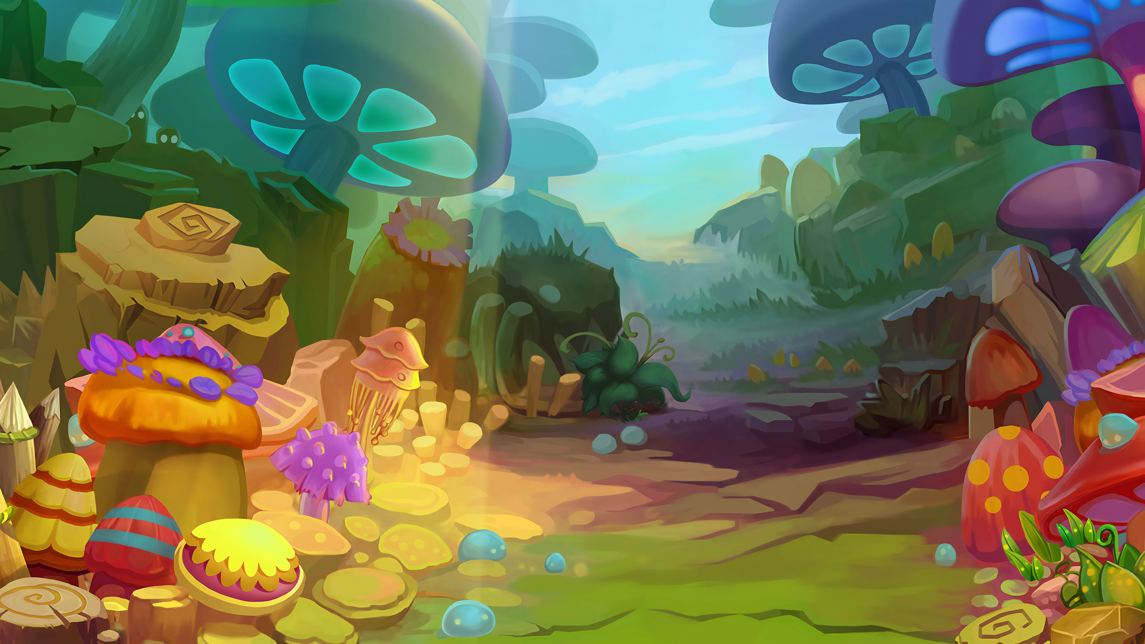 童话,森林,蘑菇,奇妙世界