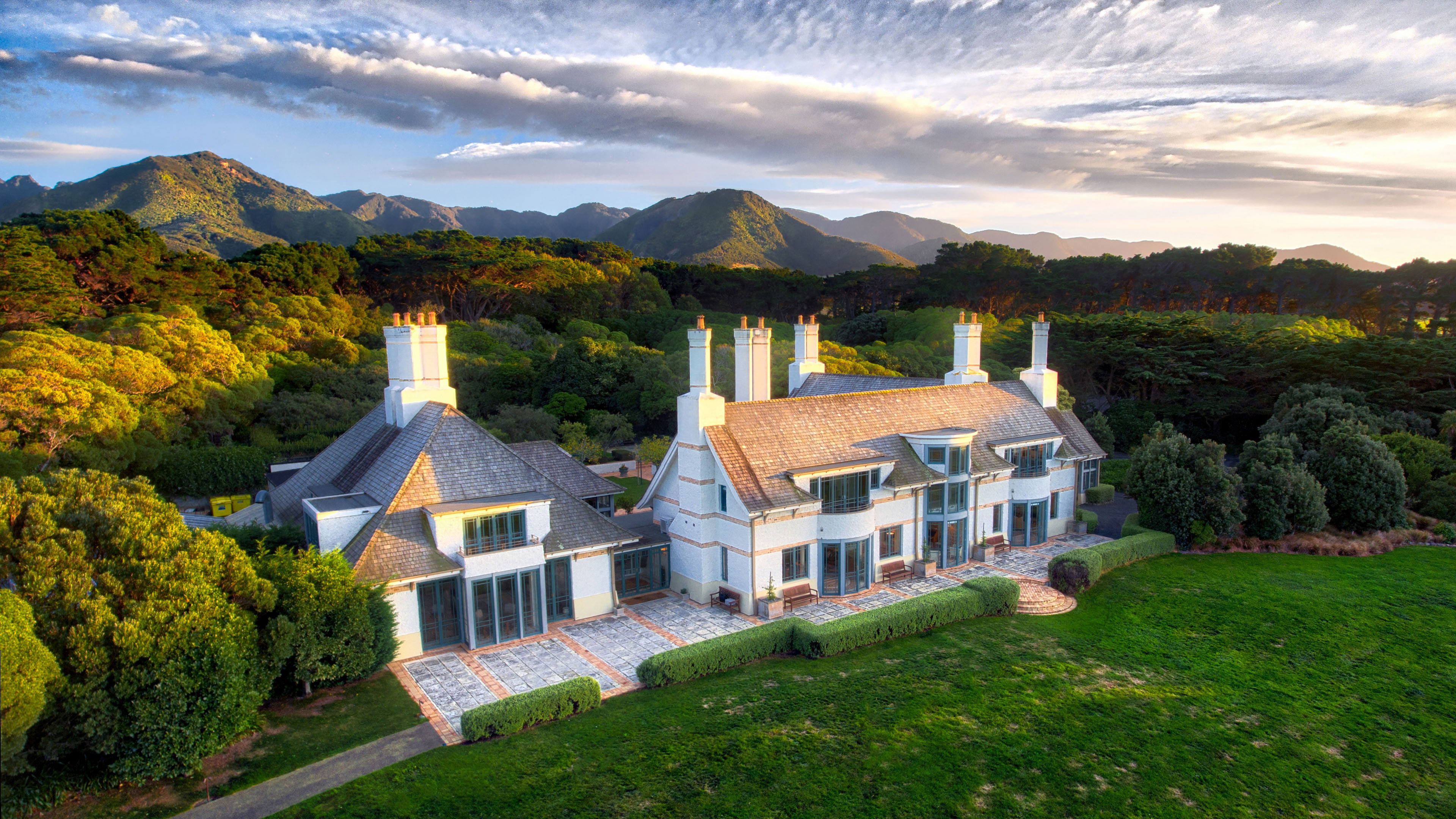 自然风光,新西兰,草原,别墅