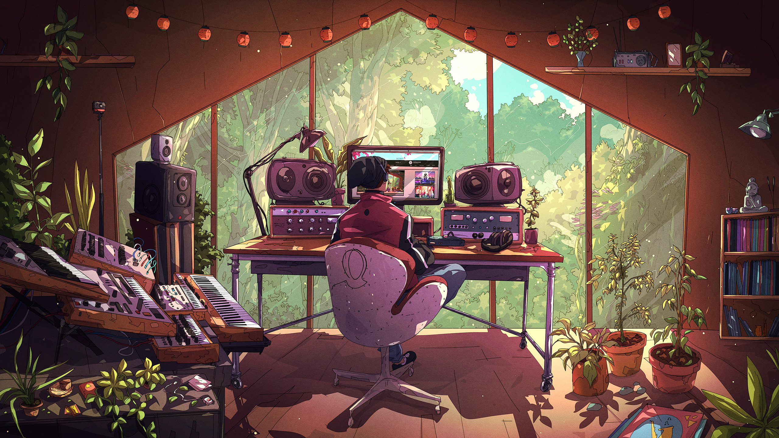 音乐,房间,工作室,音响