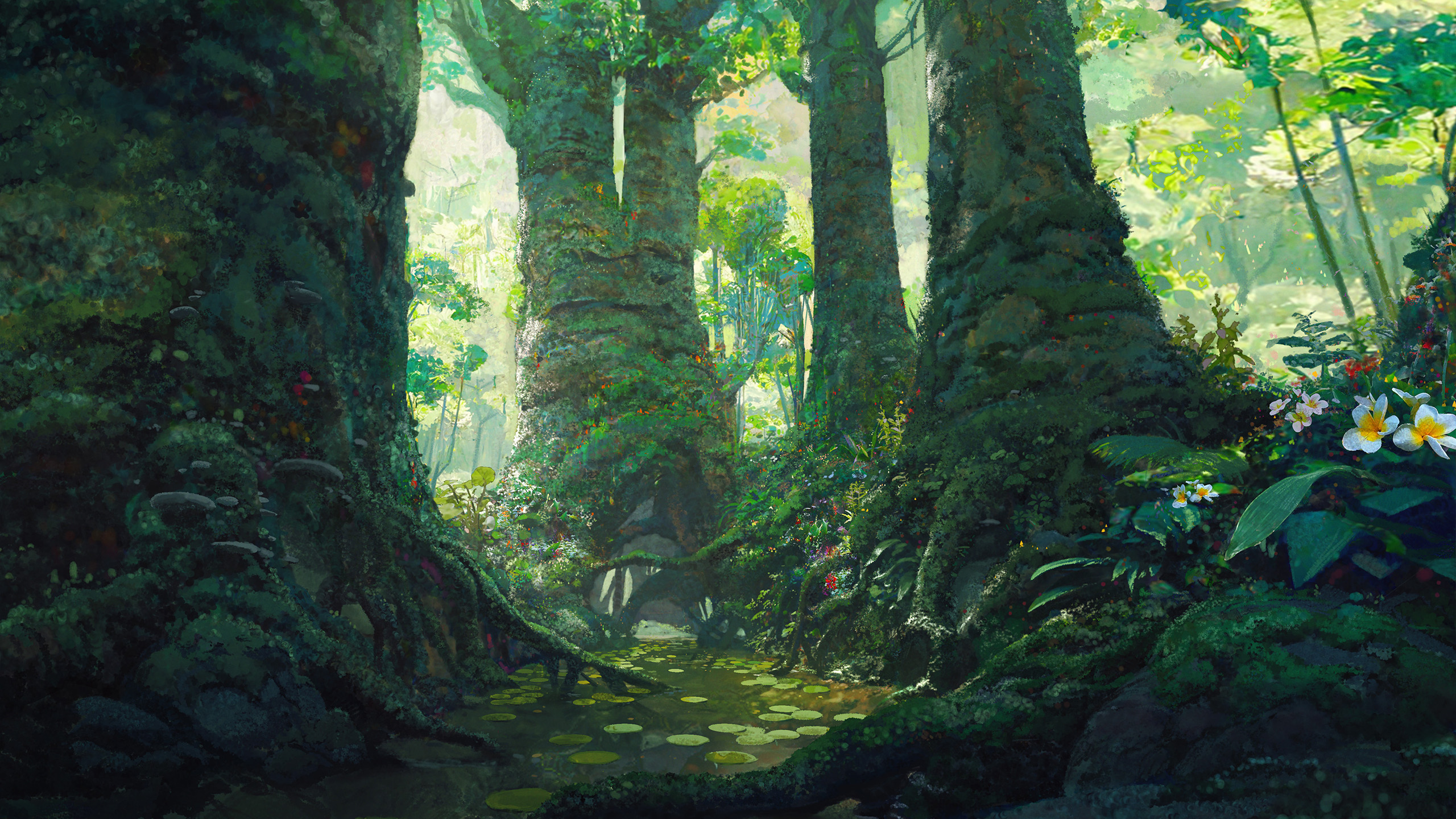 森林,童话,古树