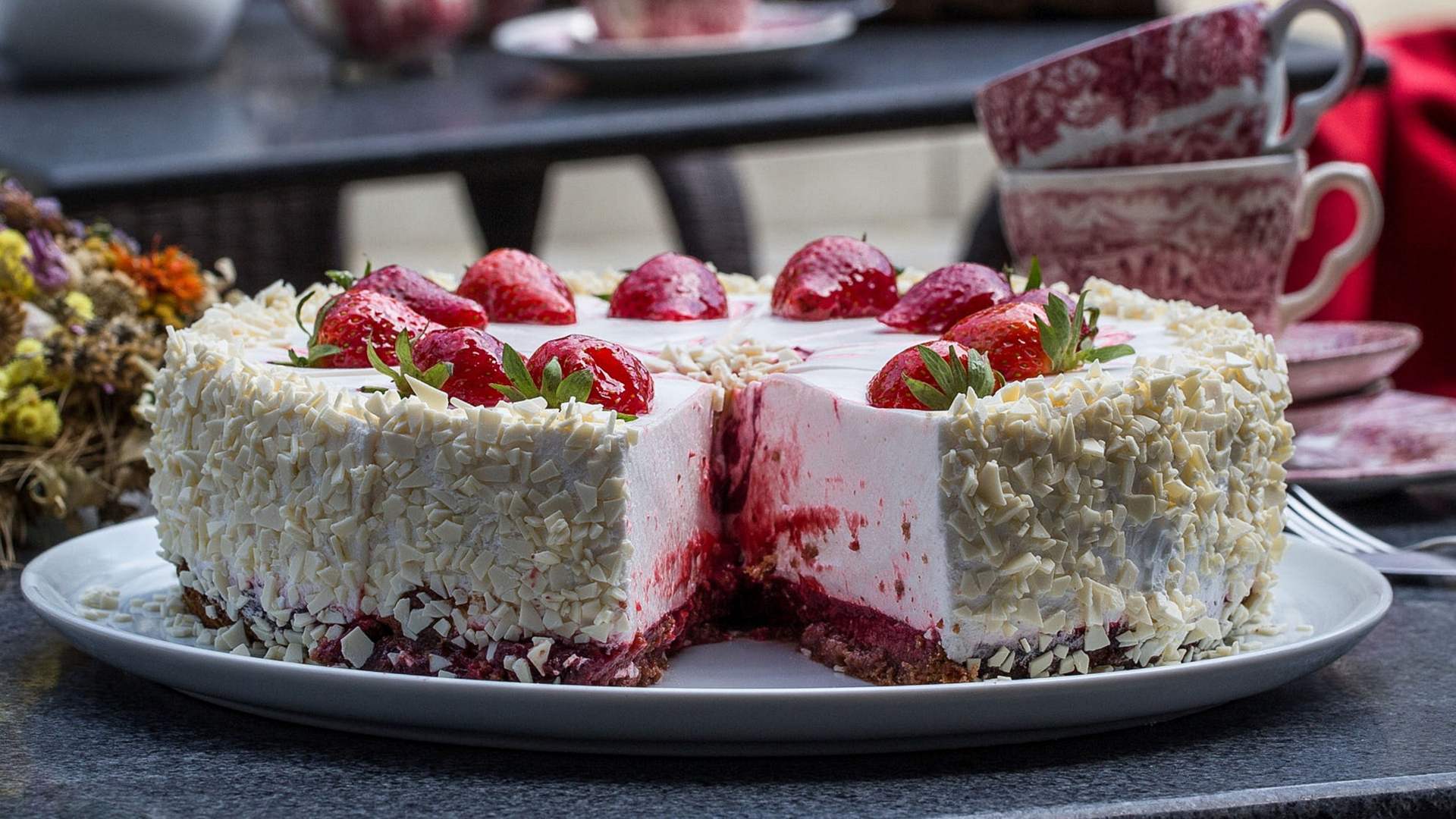 舒缓压力,蛋糕,草莓