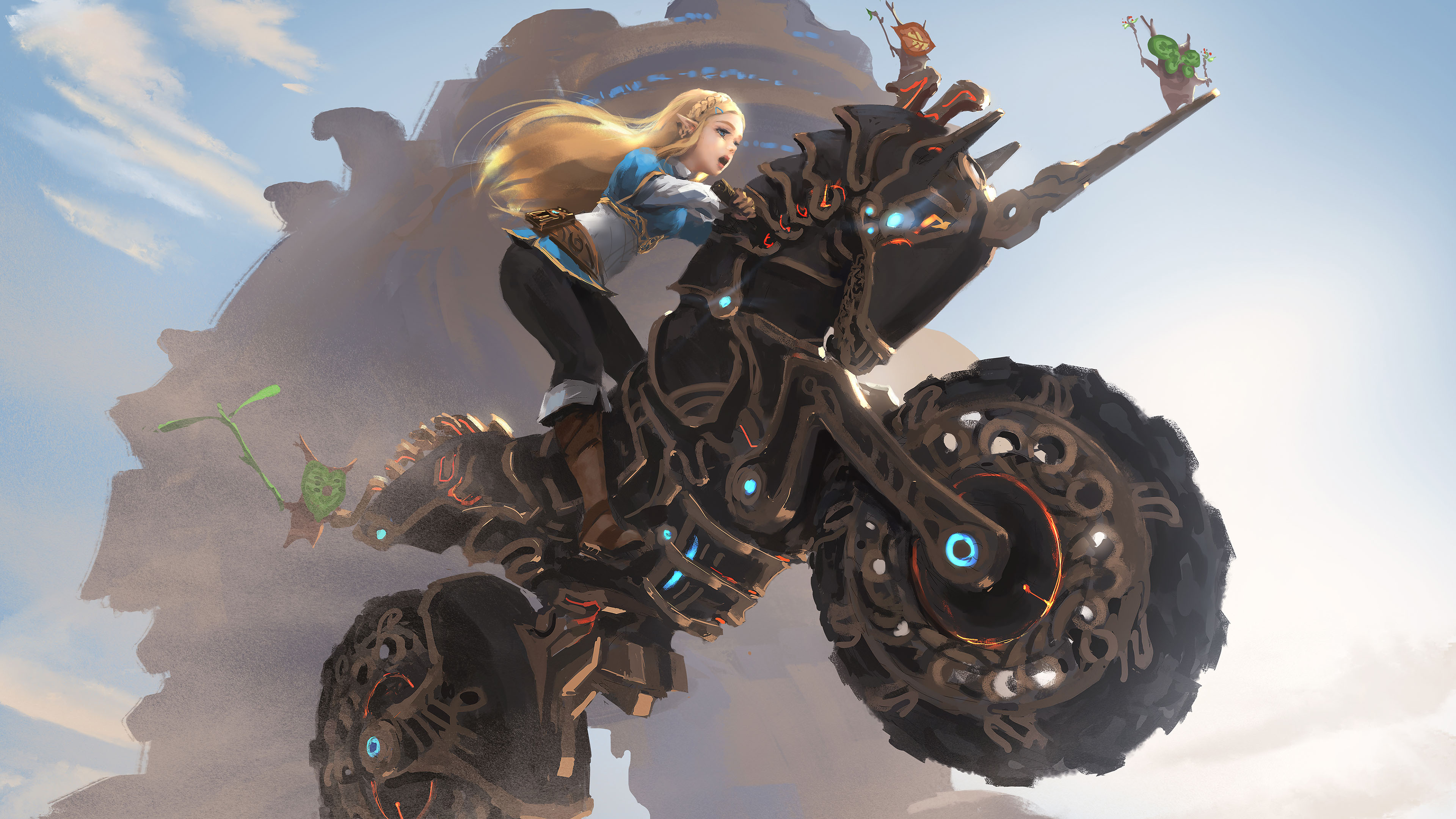 主机游戏,塞尔达,荒野之息,摩托车