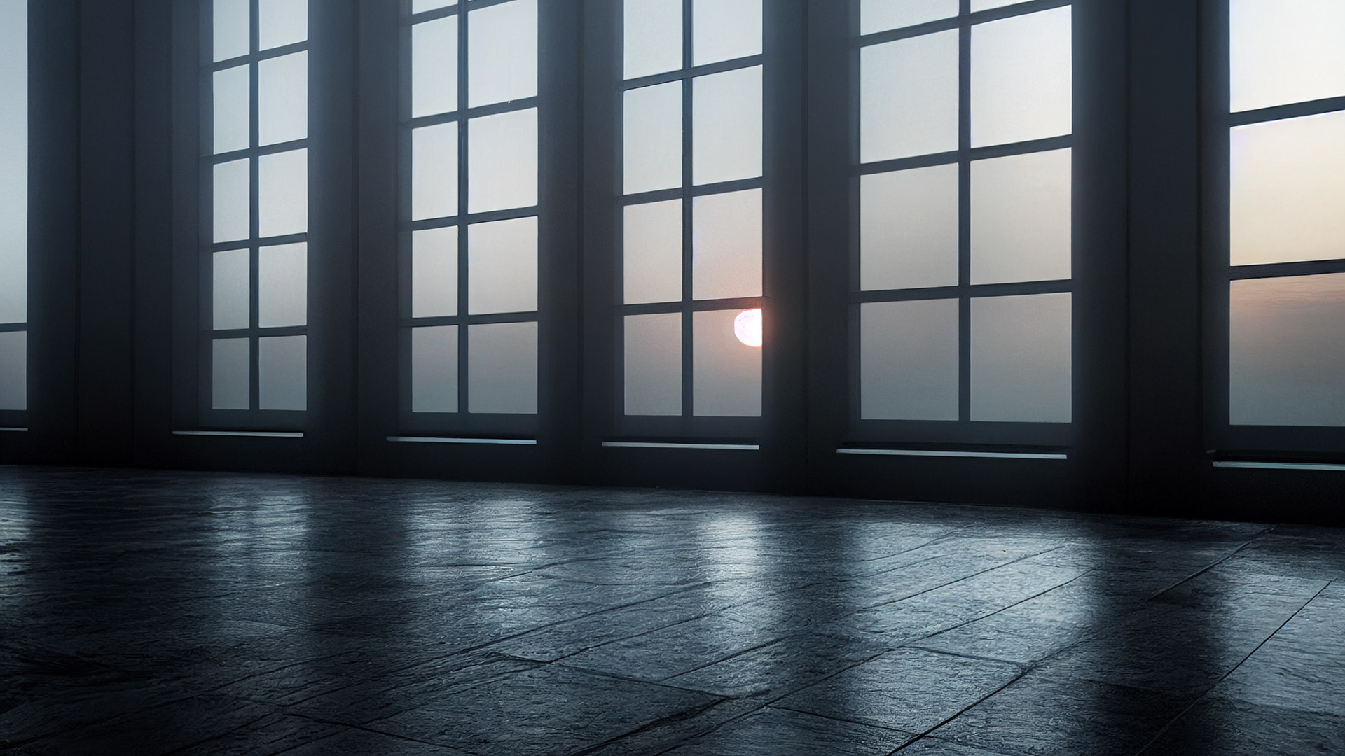 落地窗,日出,舞蹈教室