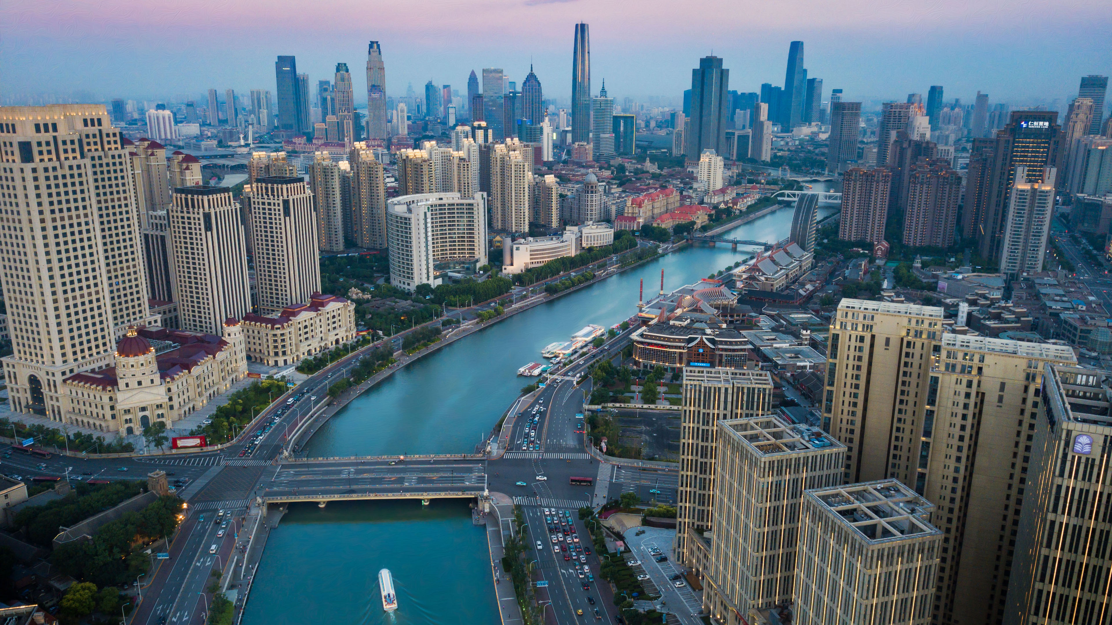 城市夜景,都市,车水马龙,大厦
