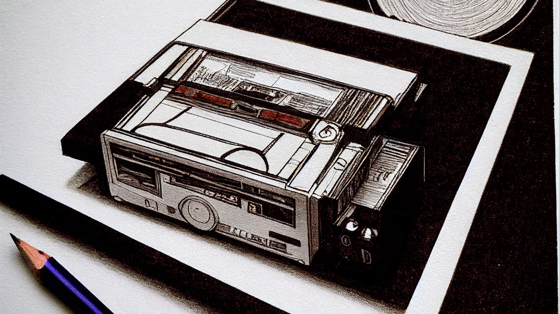 静物写真,铅笔画,素描,立体