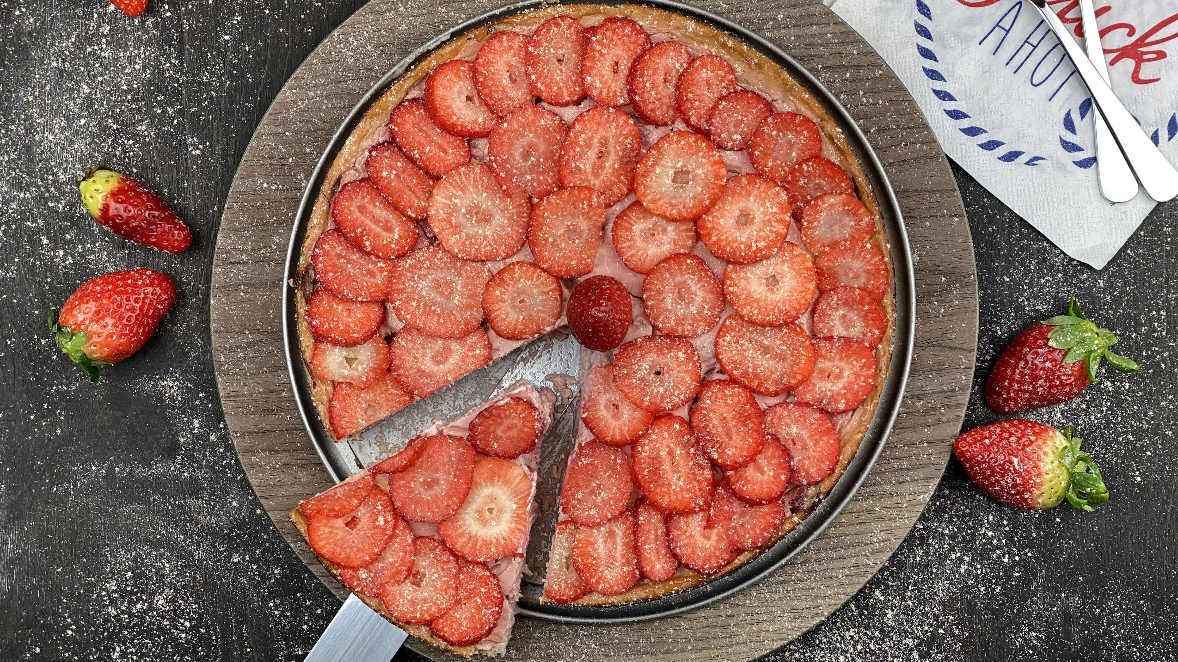 舒缓压力,草莓派,美食