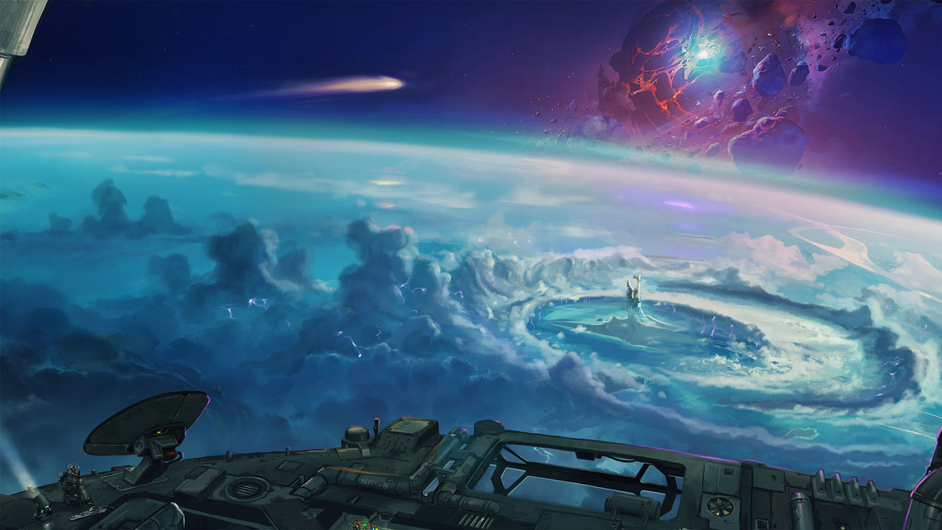 宇宙,星系,天空,空间站,大气层