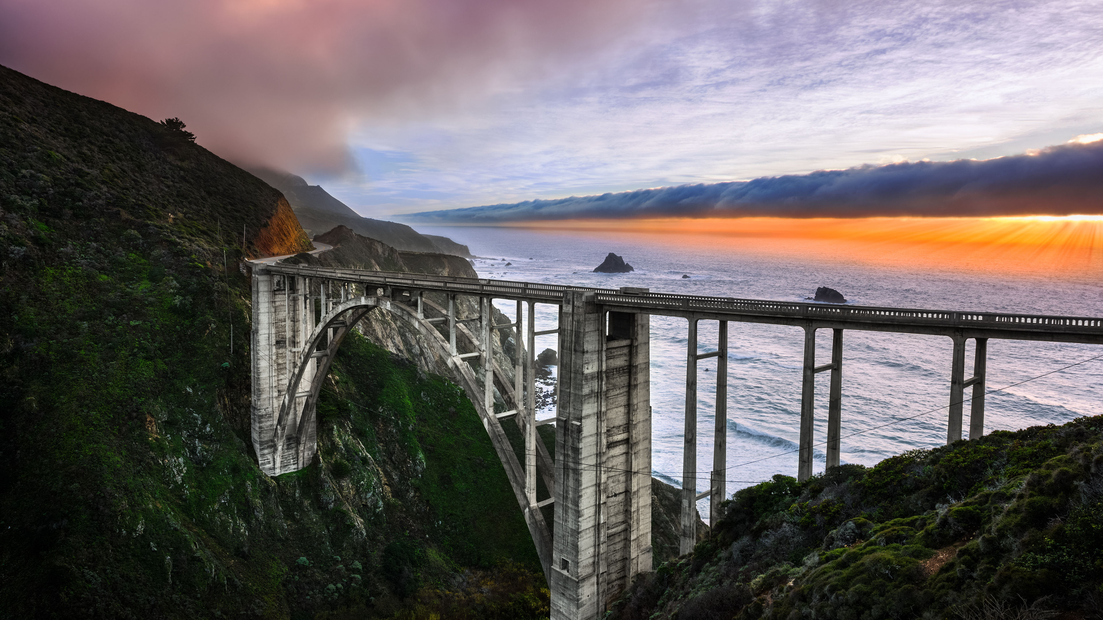 海洋天堂,山谷,大桥