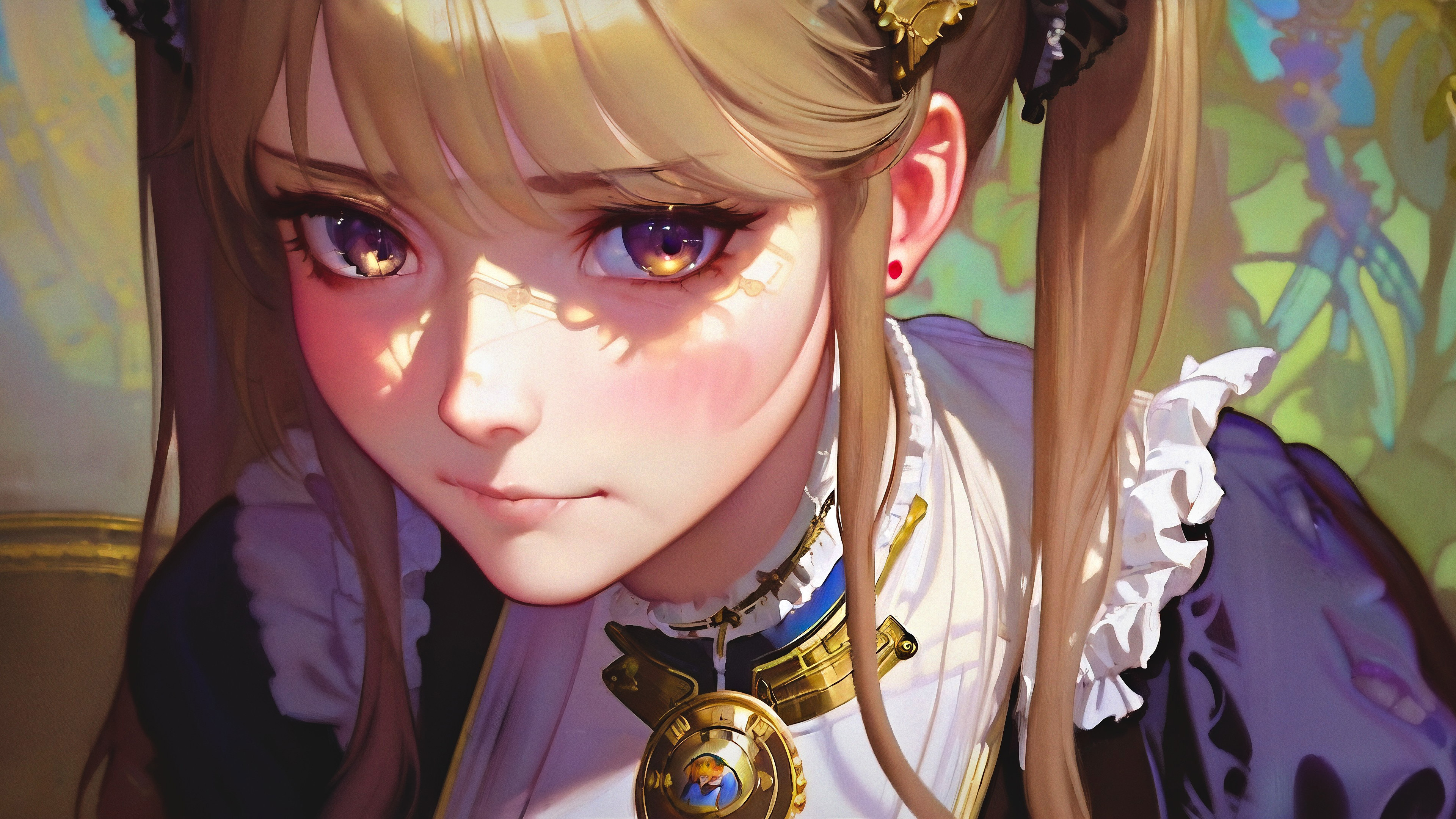 金发女孩,大眼睛,AI,奖章