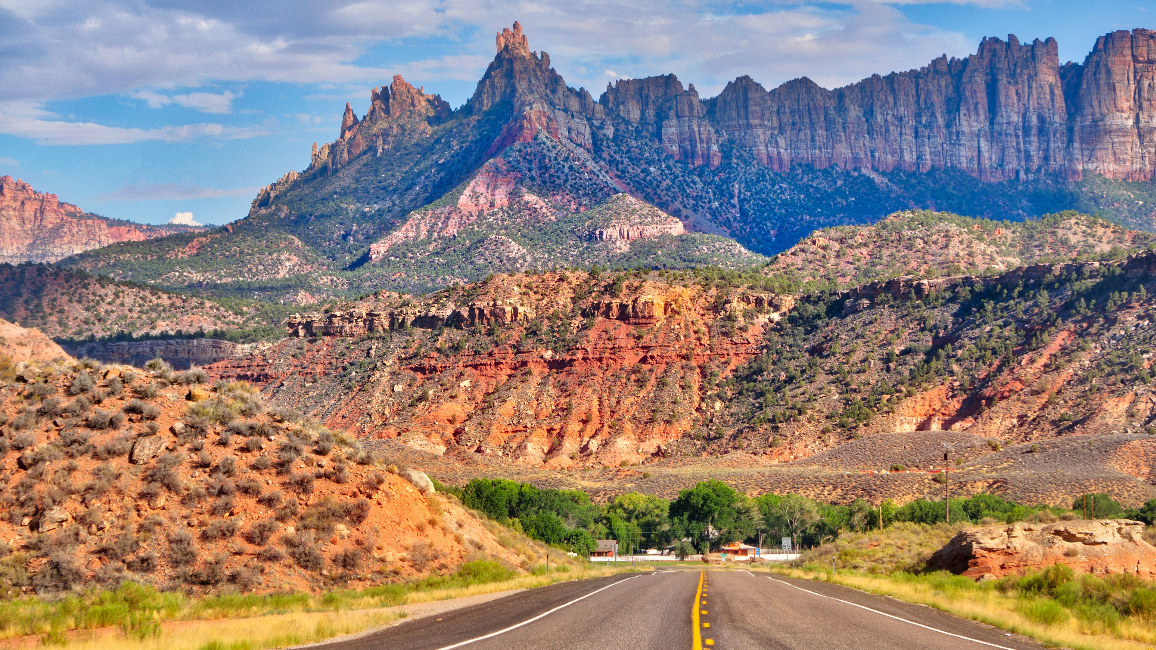 公路,山坡,荒野,红土地
