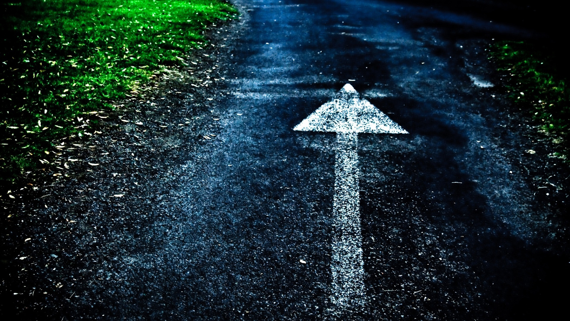 公路,箭头,前进