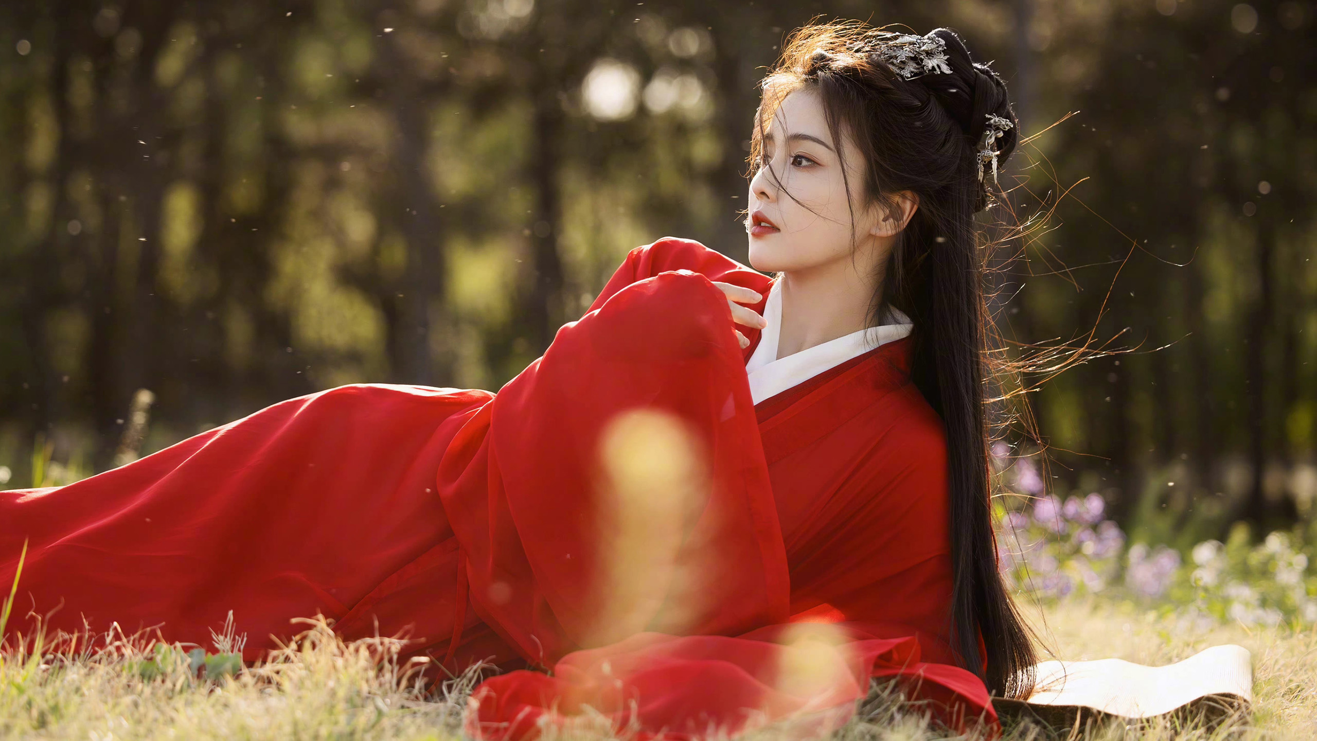 白鹿,古装,长发