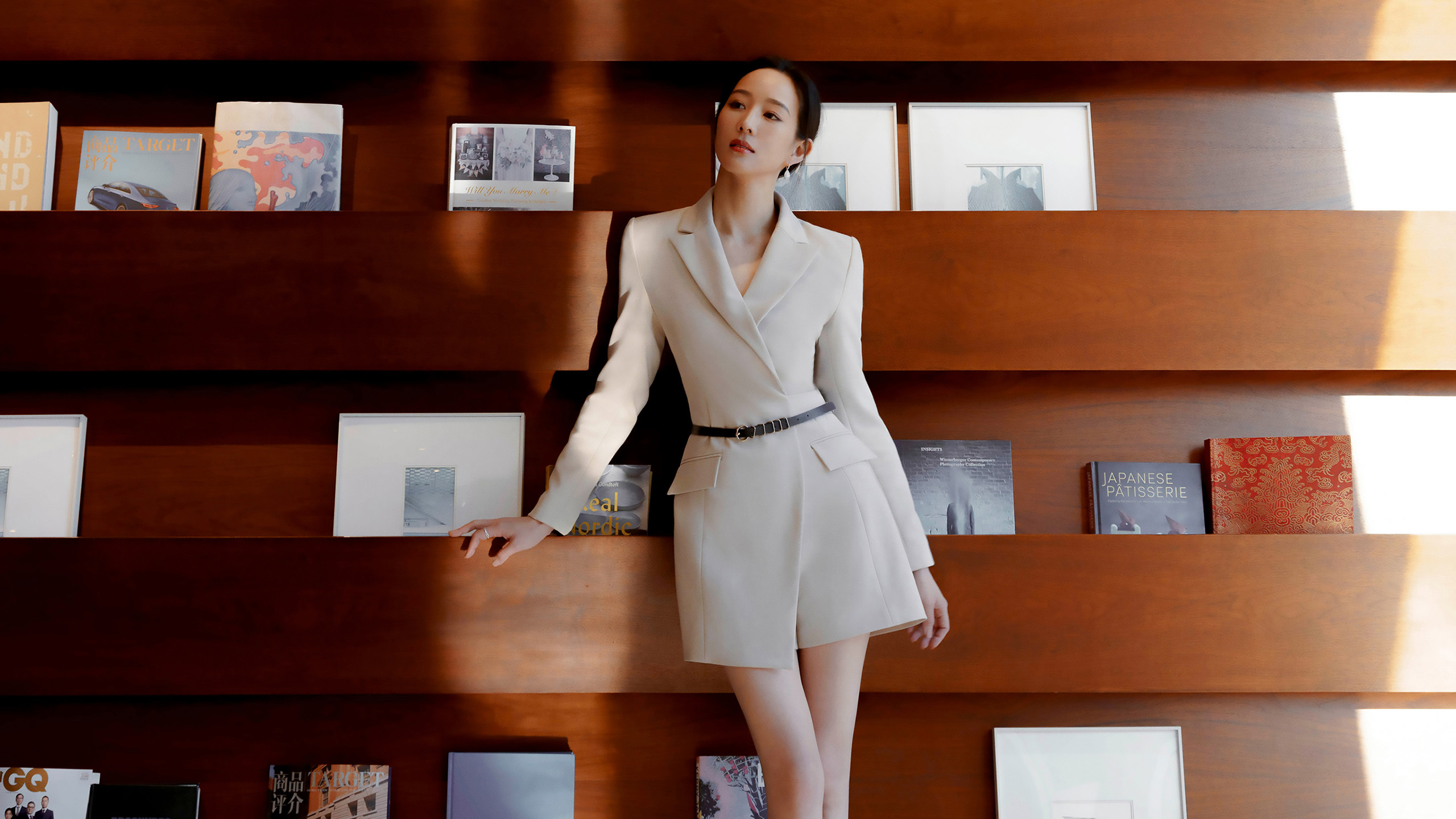 女明星,张钧甯,白色西装,气质