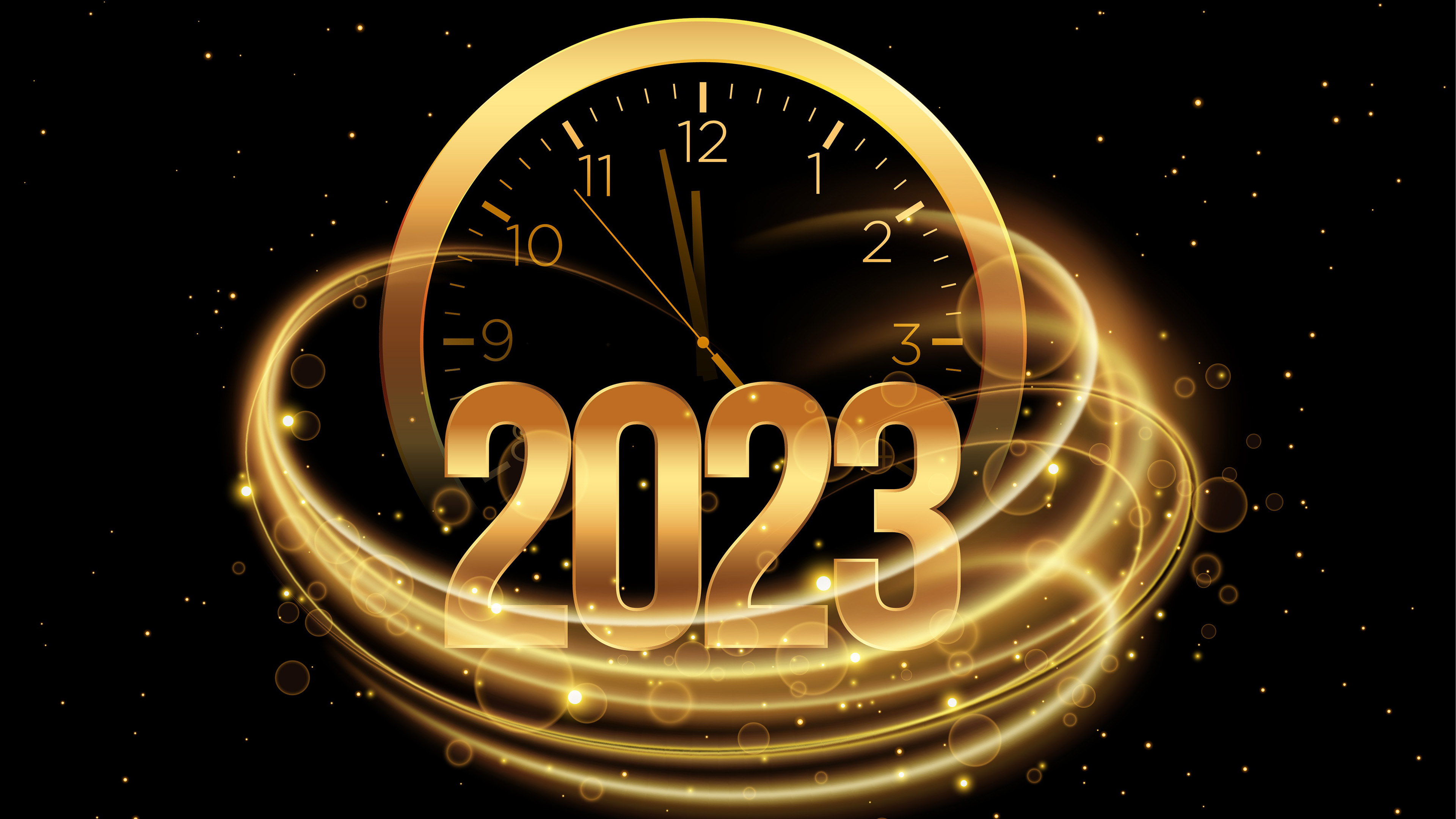 新年快乐,2023,时钟