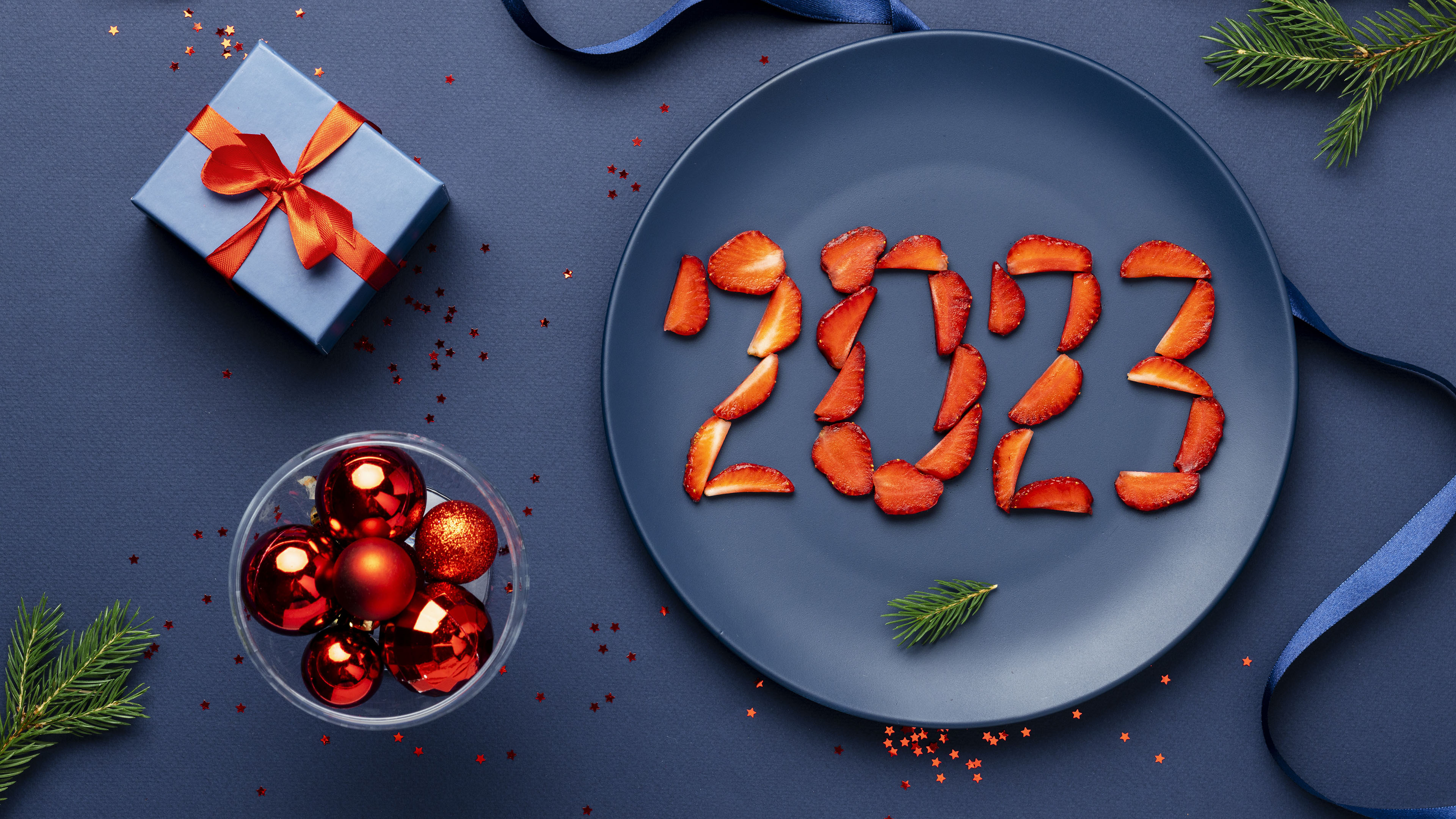 新年,2023,圣诞,草莓