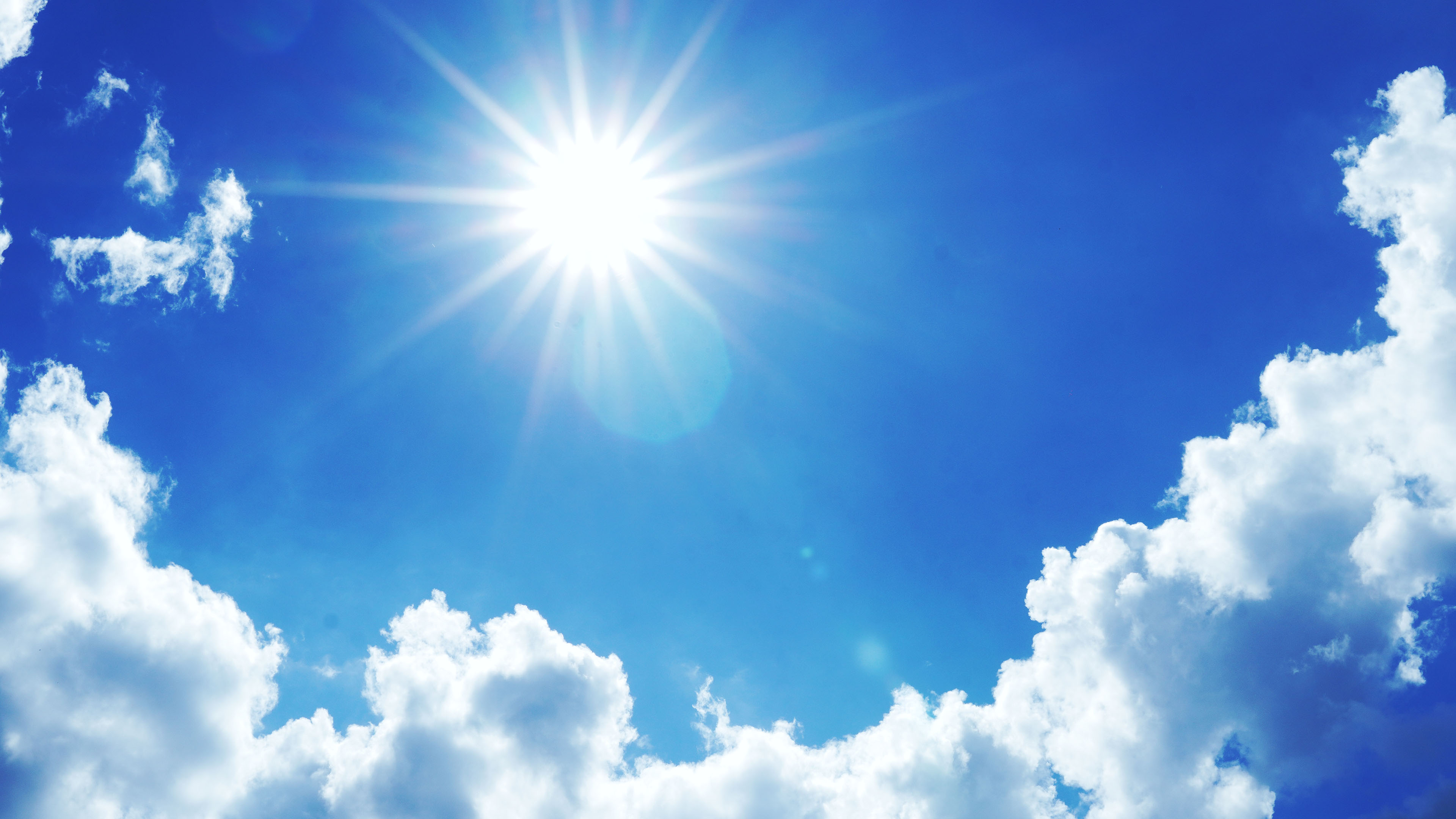 蓝天白云,云朵,太阳,烈日