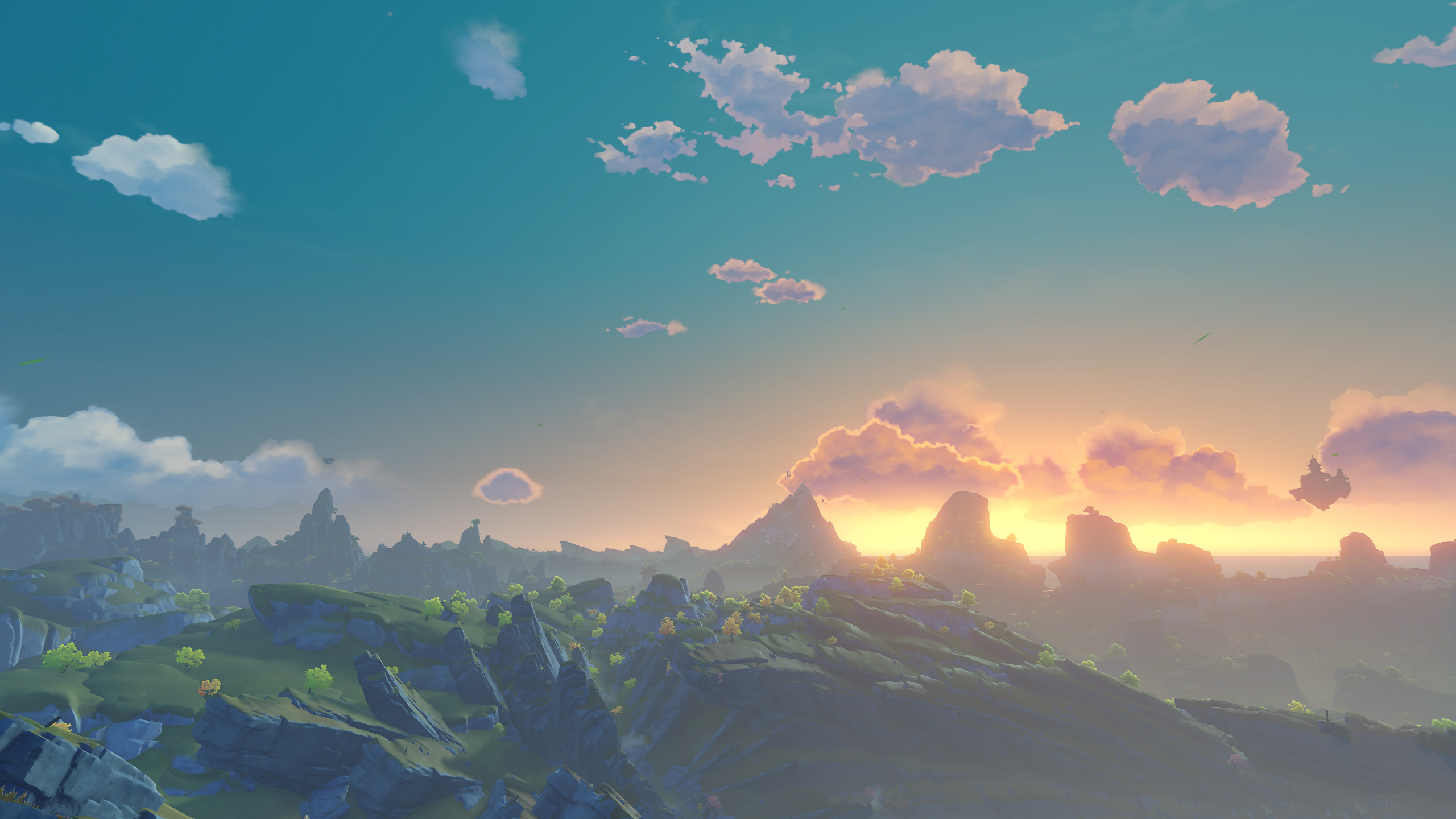 动感手游,原神,日出,美丽世界