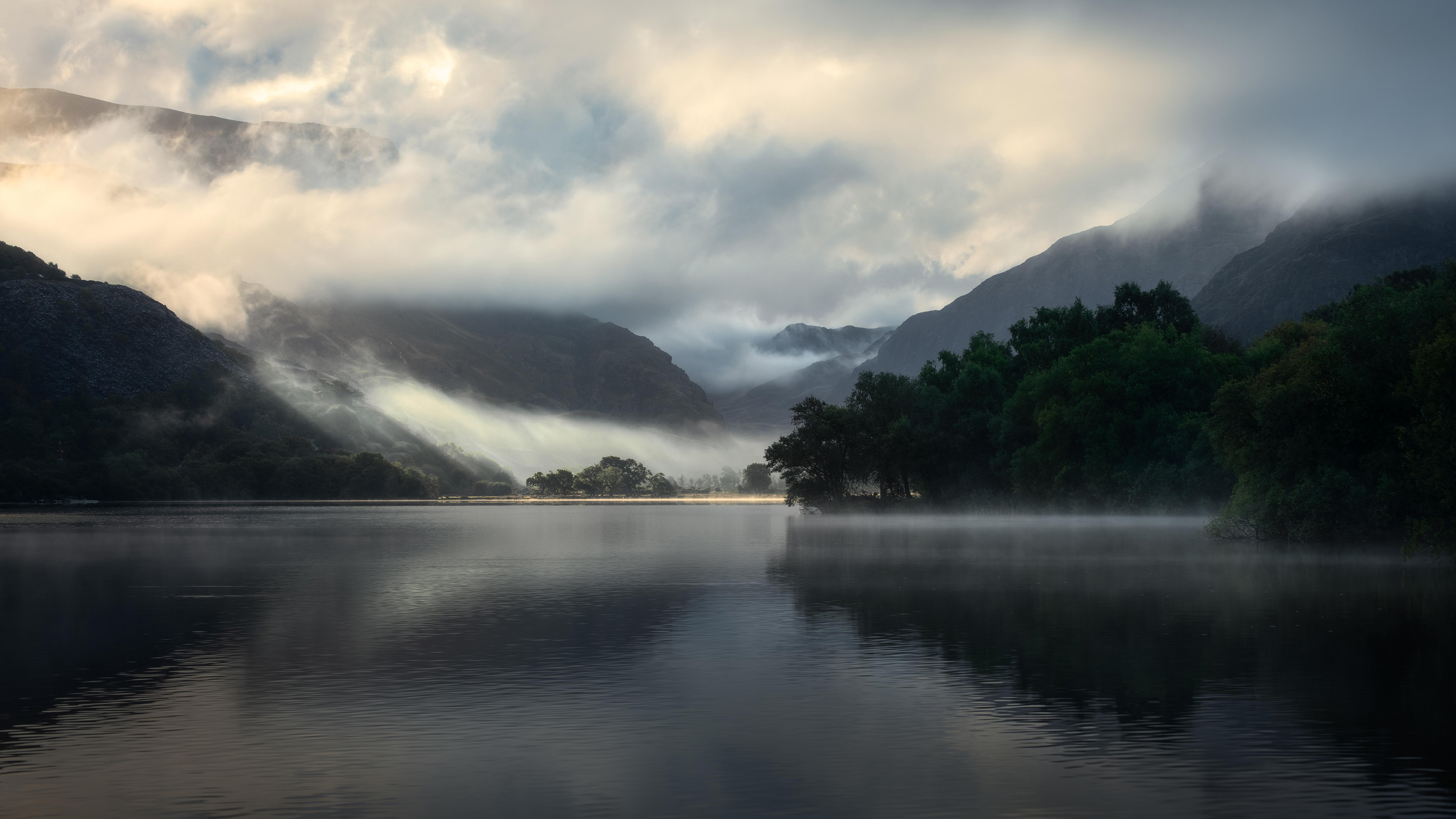 自然风光,迷雾,倒影,清晨