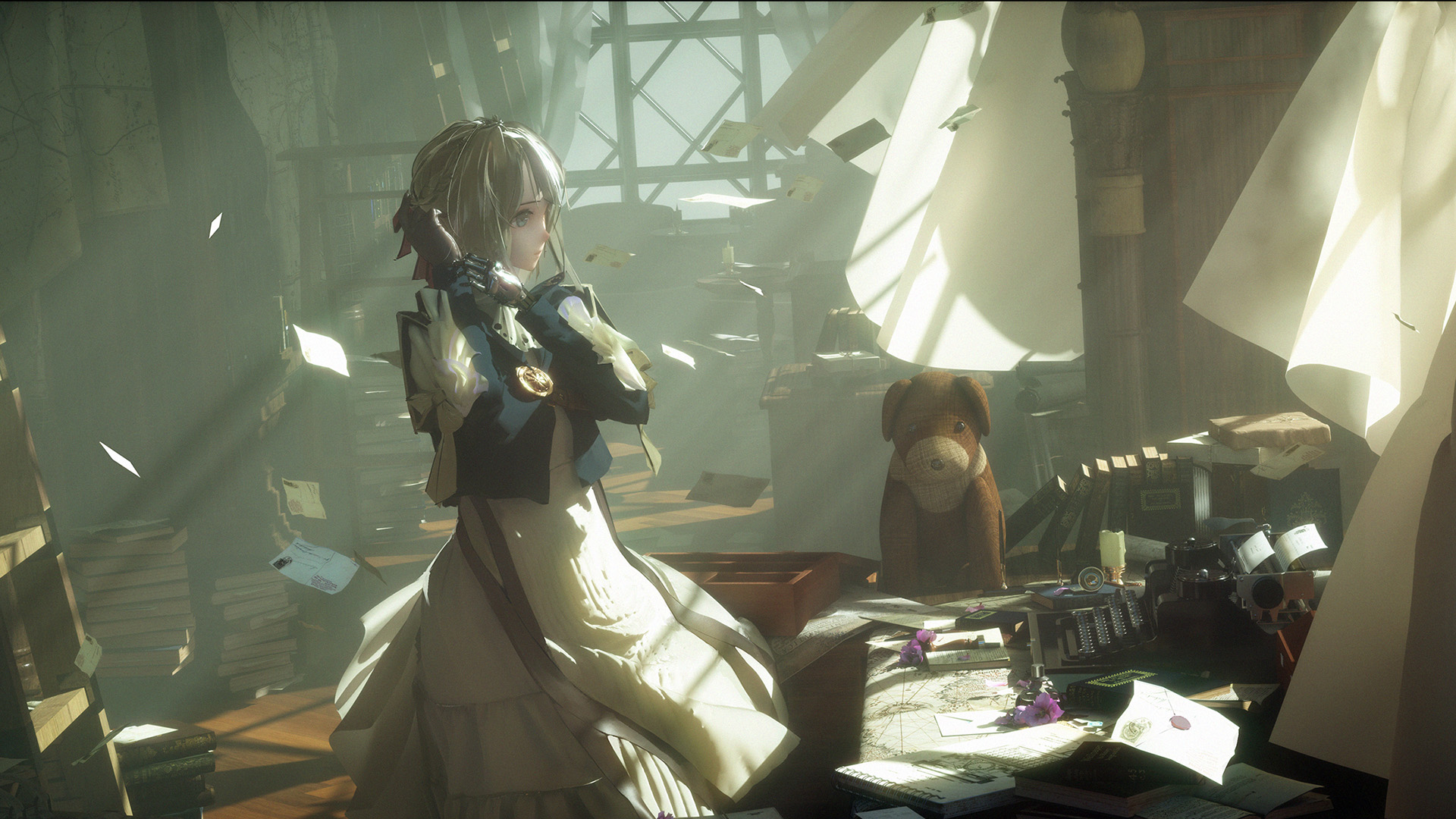 紫罗兰的秘密花园,风,打字机