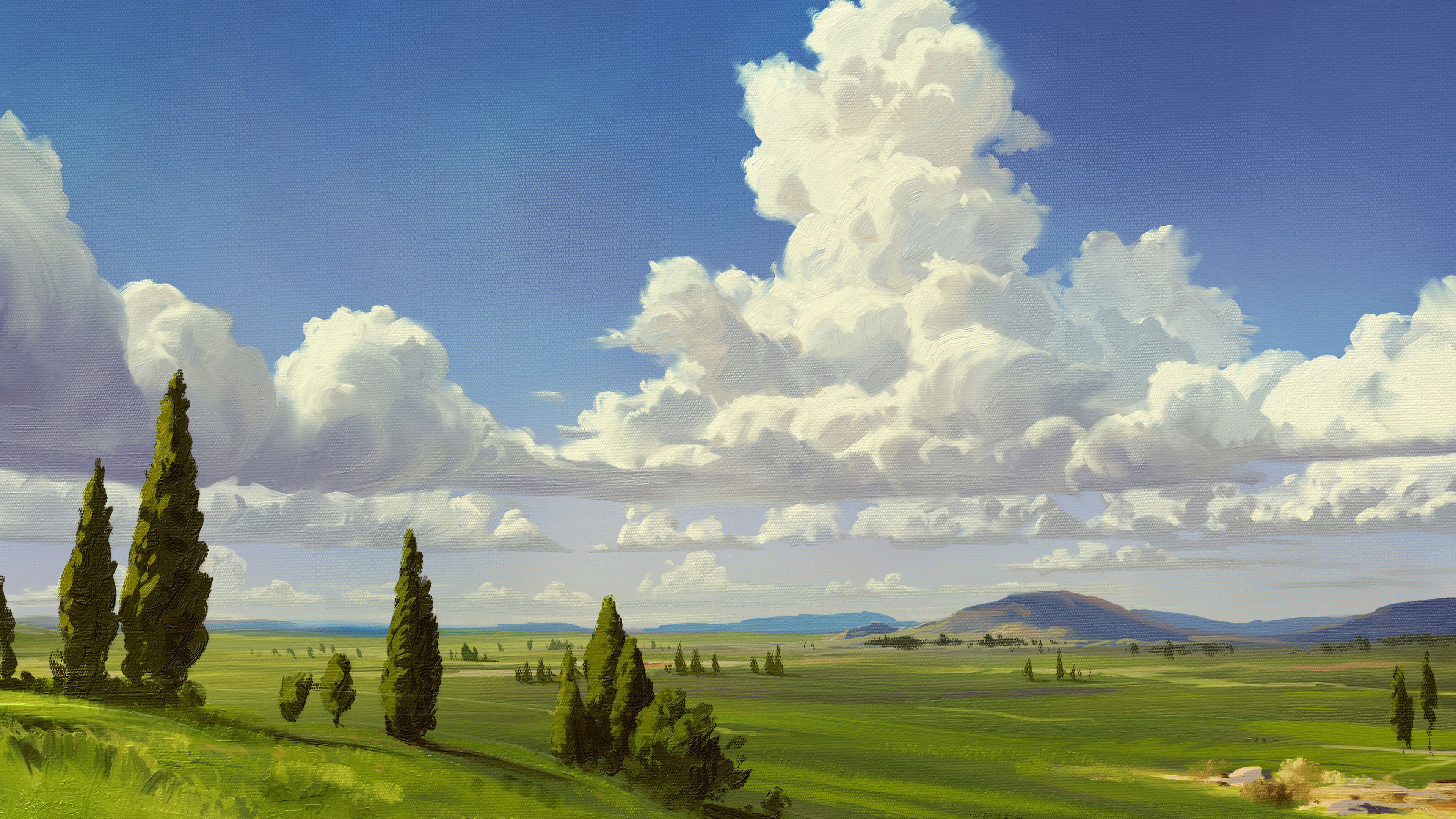 草原,白云,一望无际