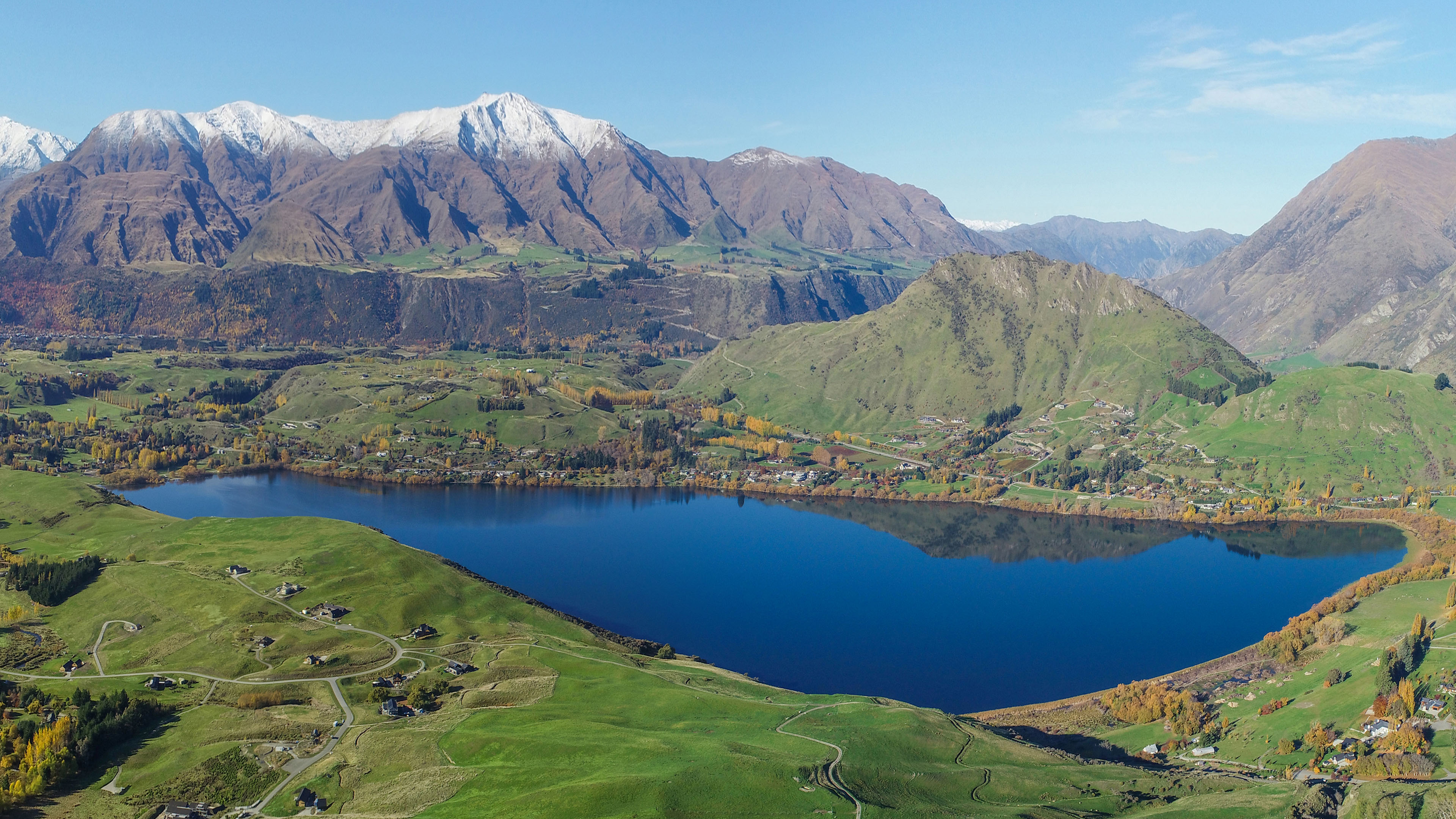自然风光,新西兰,湖水,雪山