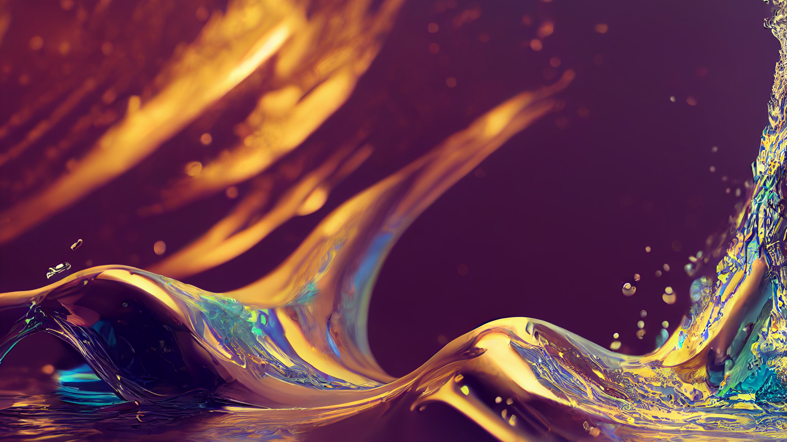 液体,水珠,波浪