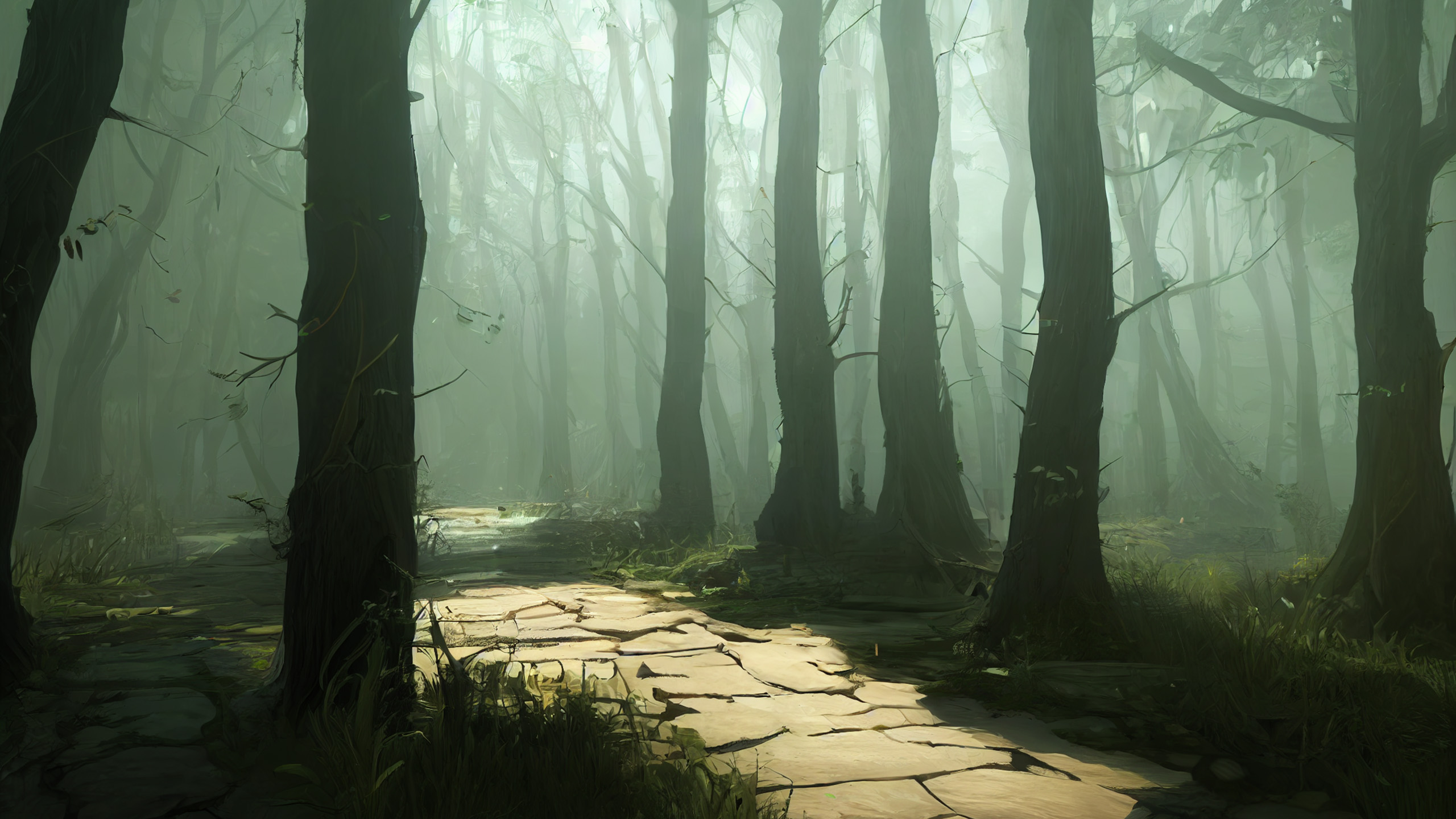 幽静,树林,小路,森林