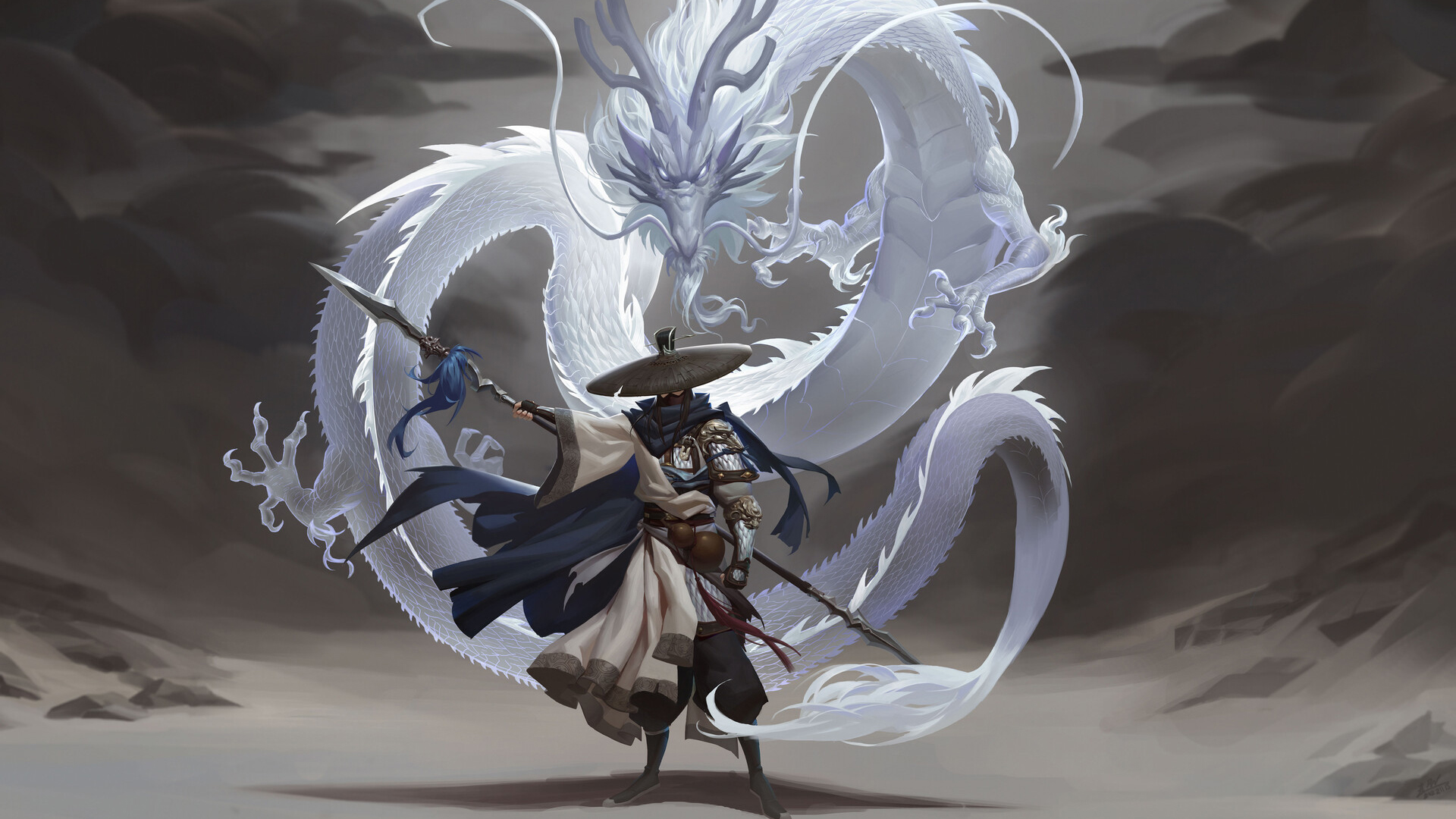 飞龙,长枪,斗笠,战士