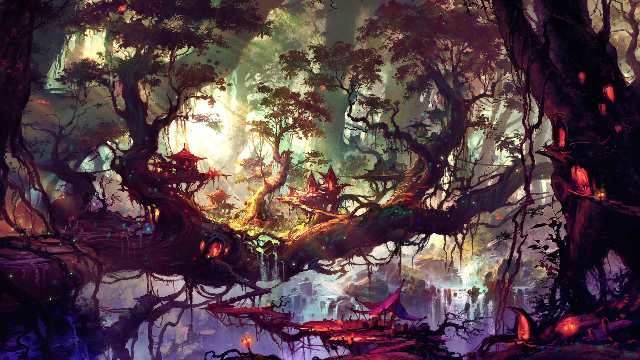 童话,精灵,森林,部落