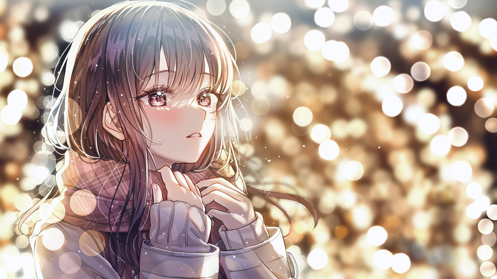 圣诞,新年,围巾,灯光