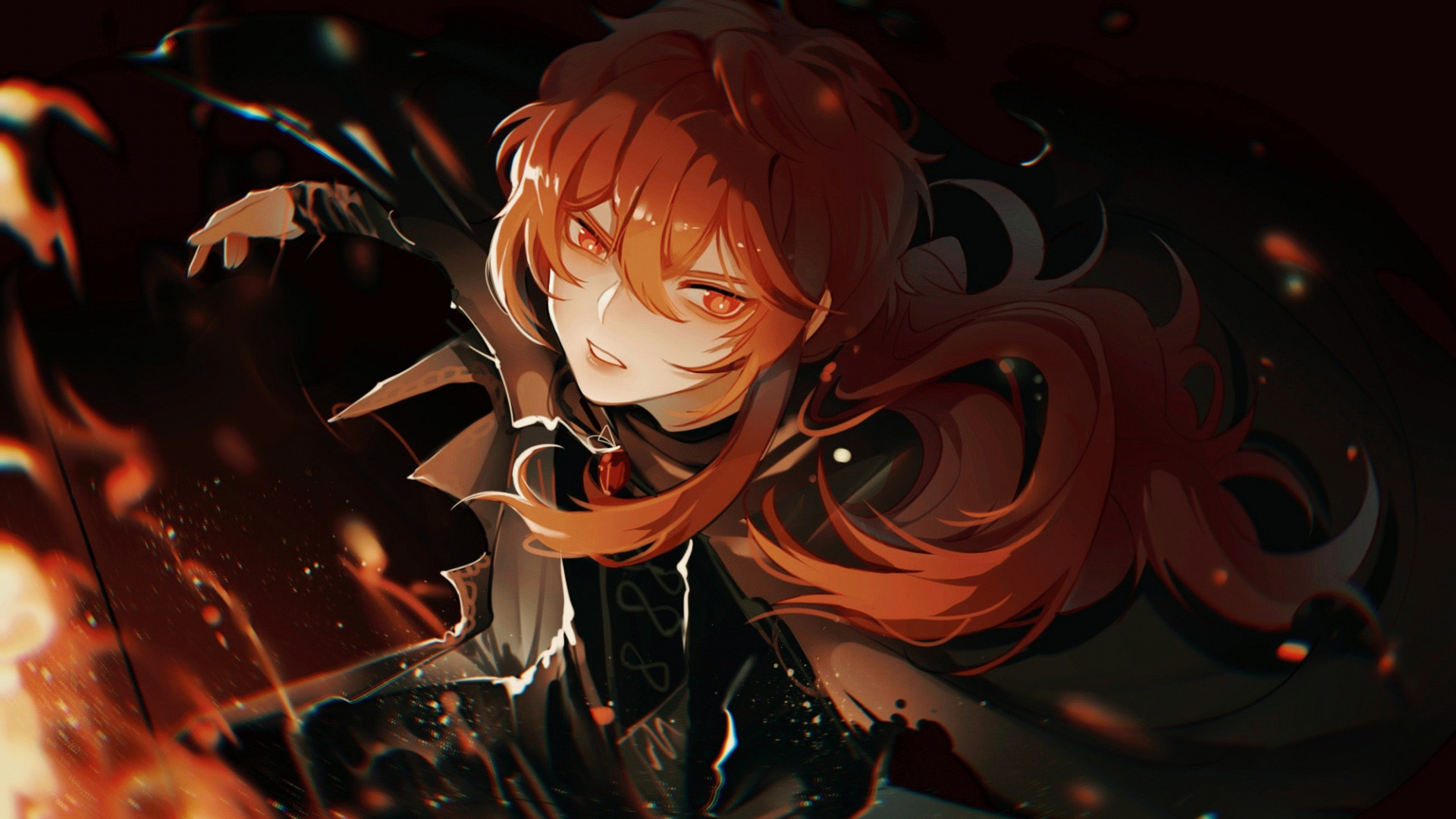 火焰,红发女孩,战斗