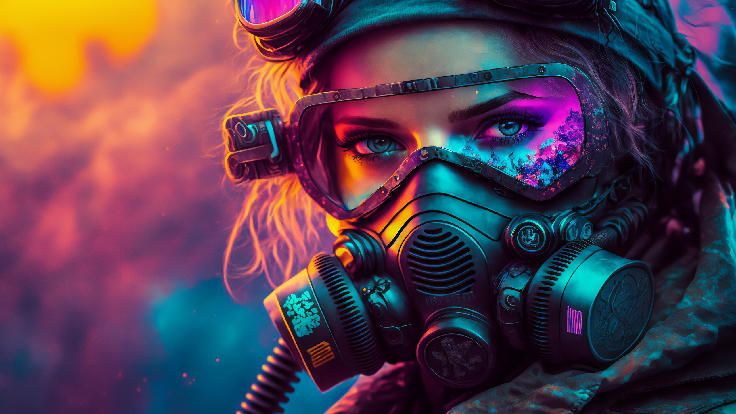 防毒面具,头盔,眼镜