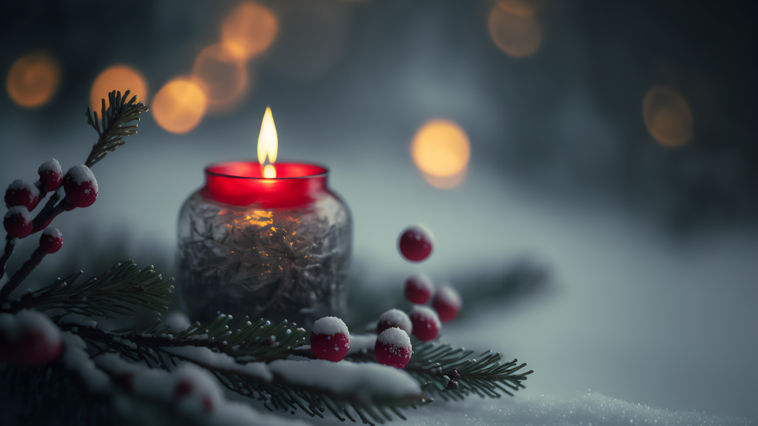 圣诞节,蜡烛,圣诞树