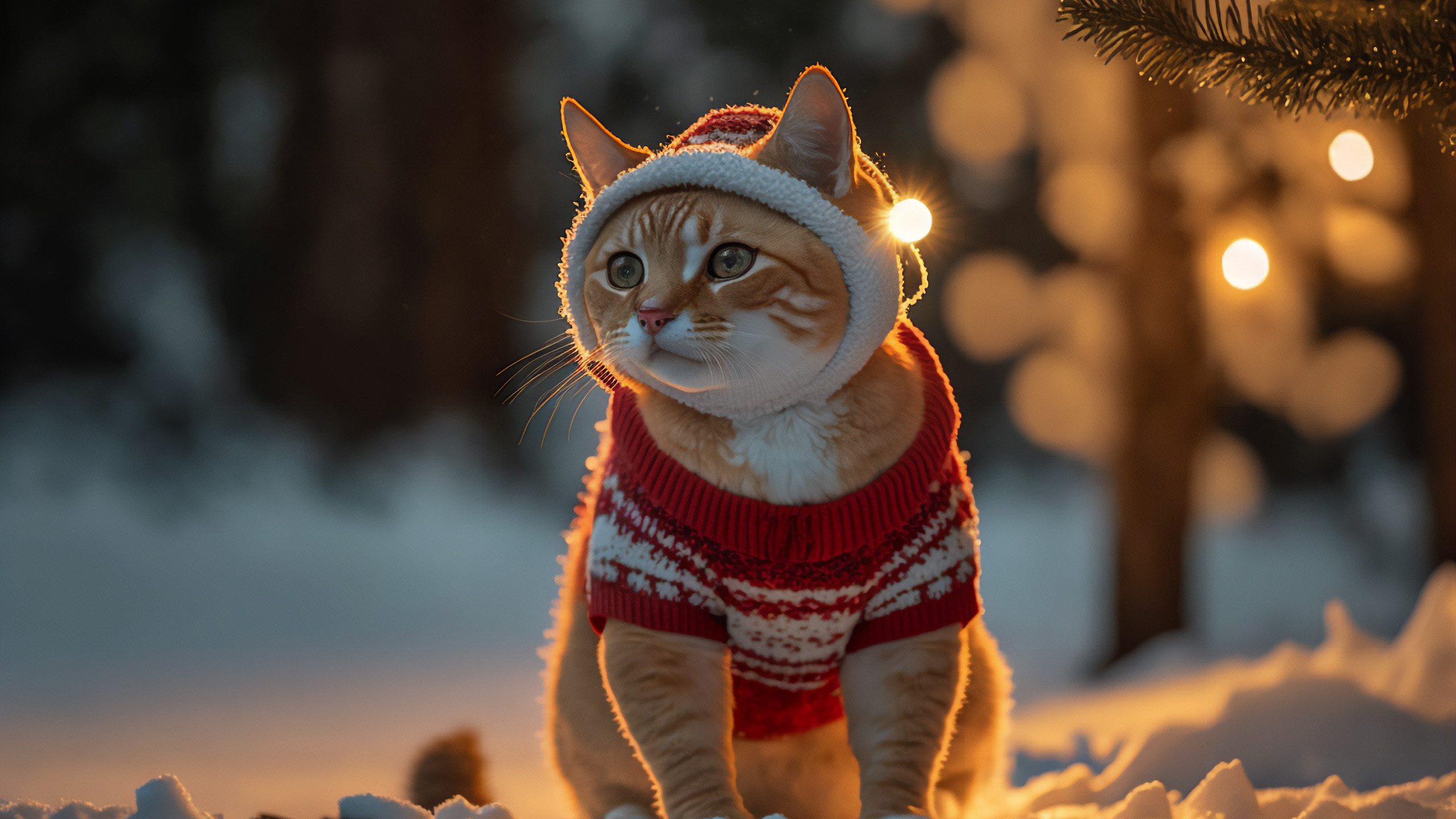 喵星人,大花猫,衣服,灯光