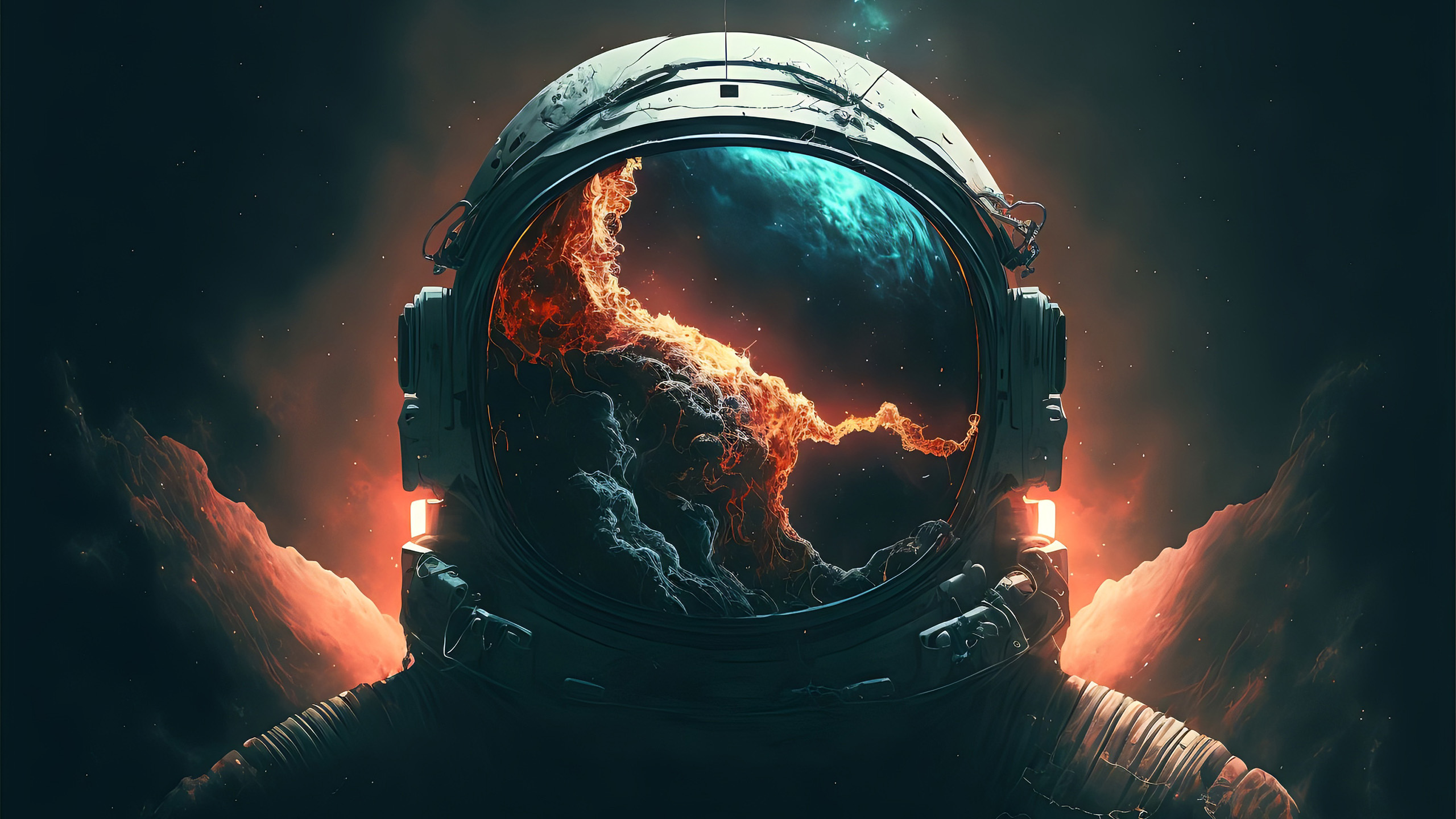 宇航员,星云,太空服