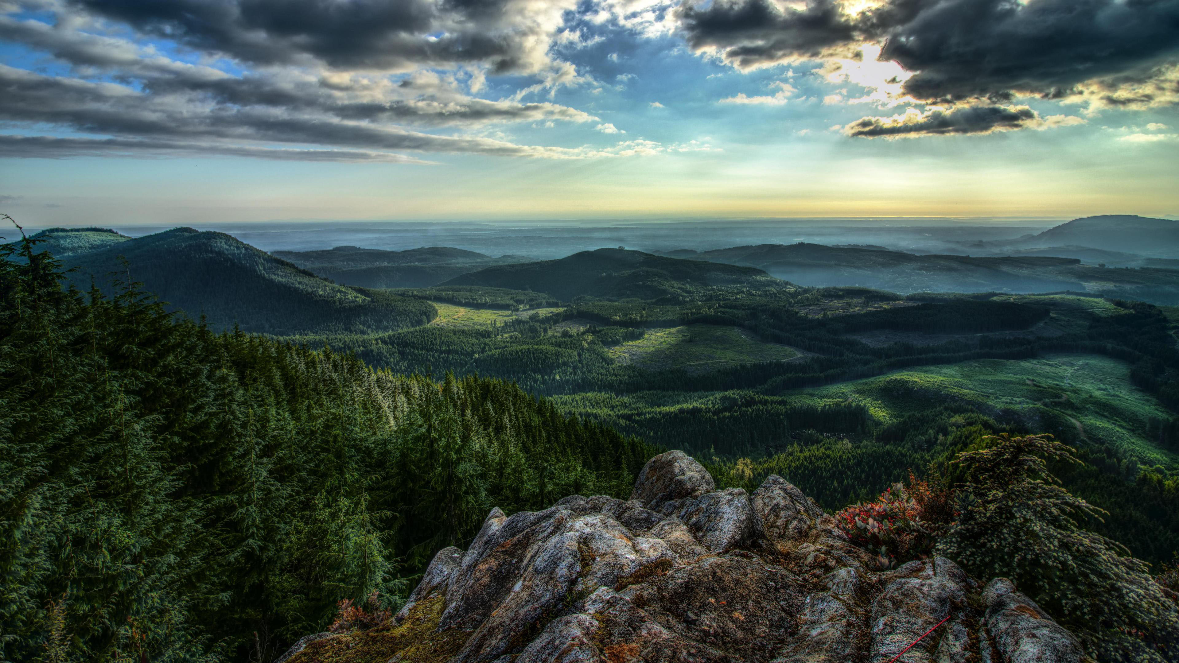 自然风光,一望无际,乌云