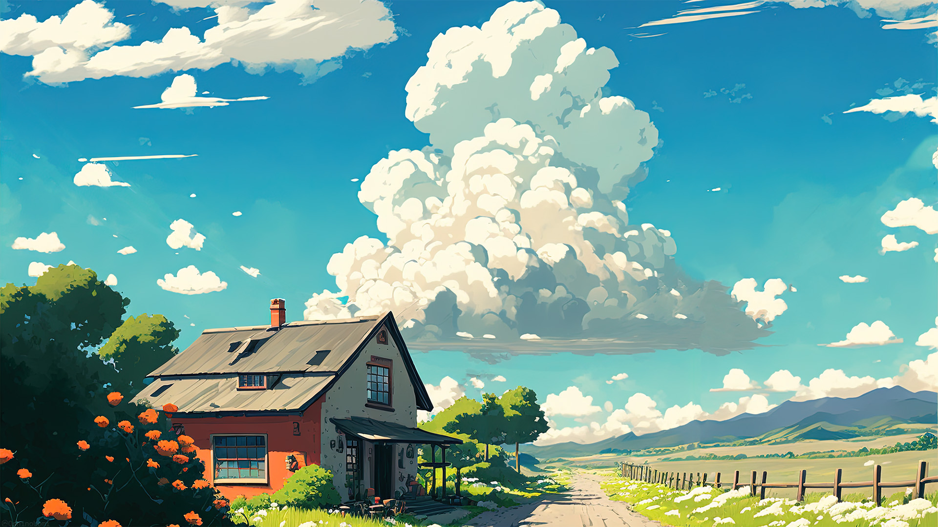 村庄,郊外,栅栏