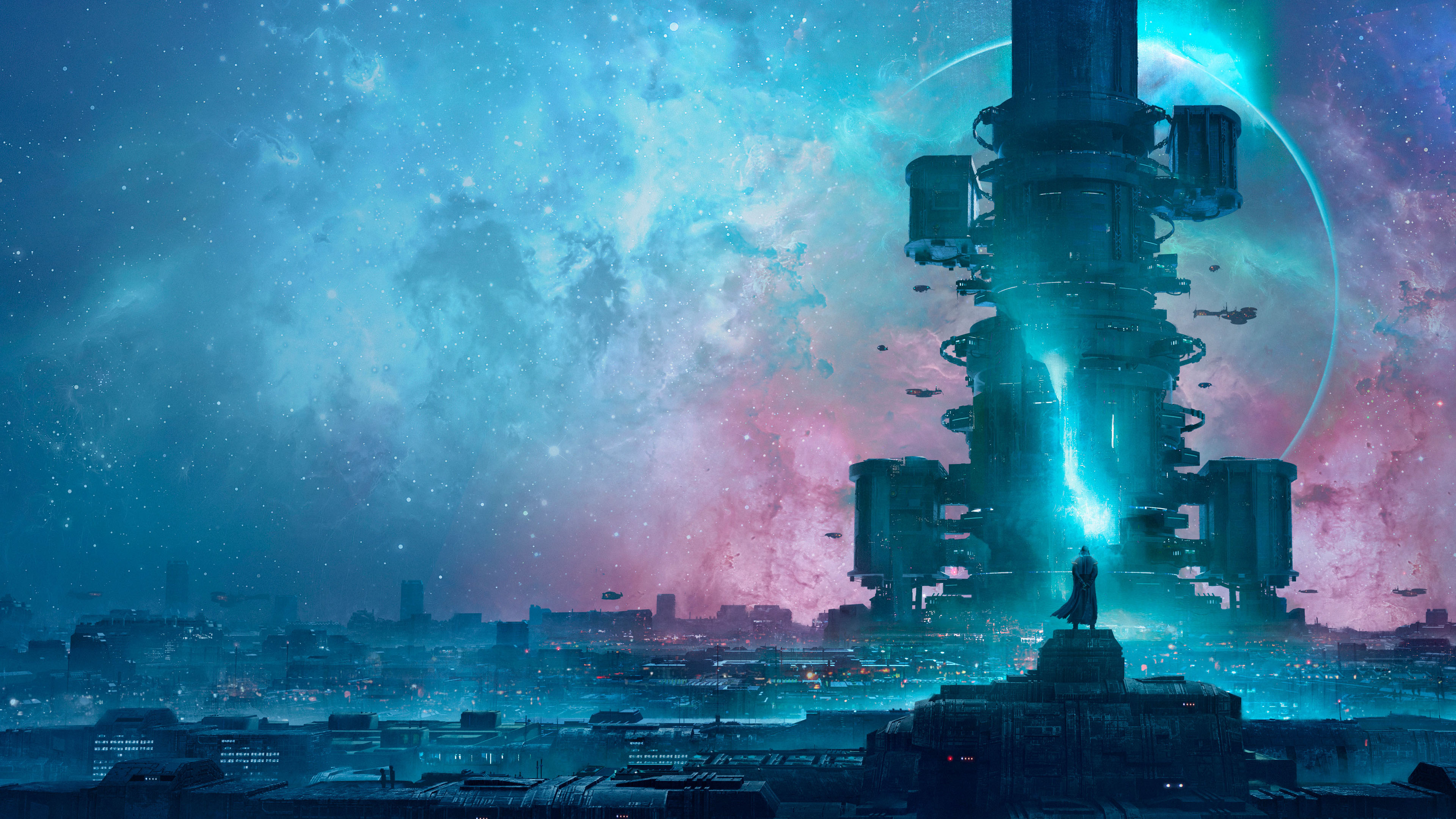 赛博朋克,科技,未来,城市,飞行器