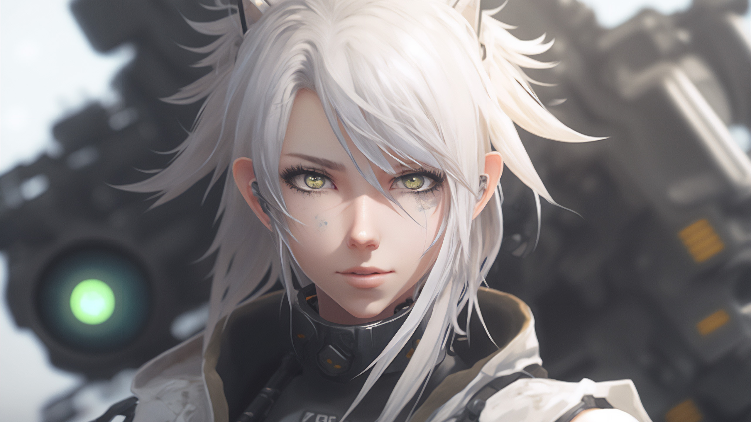 白发,女孩,机械战士