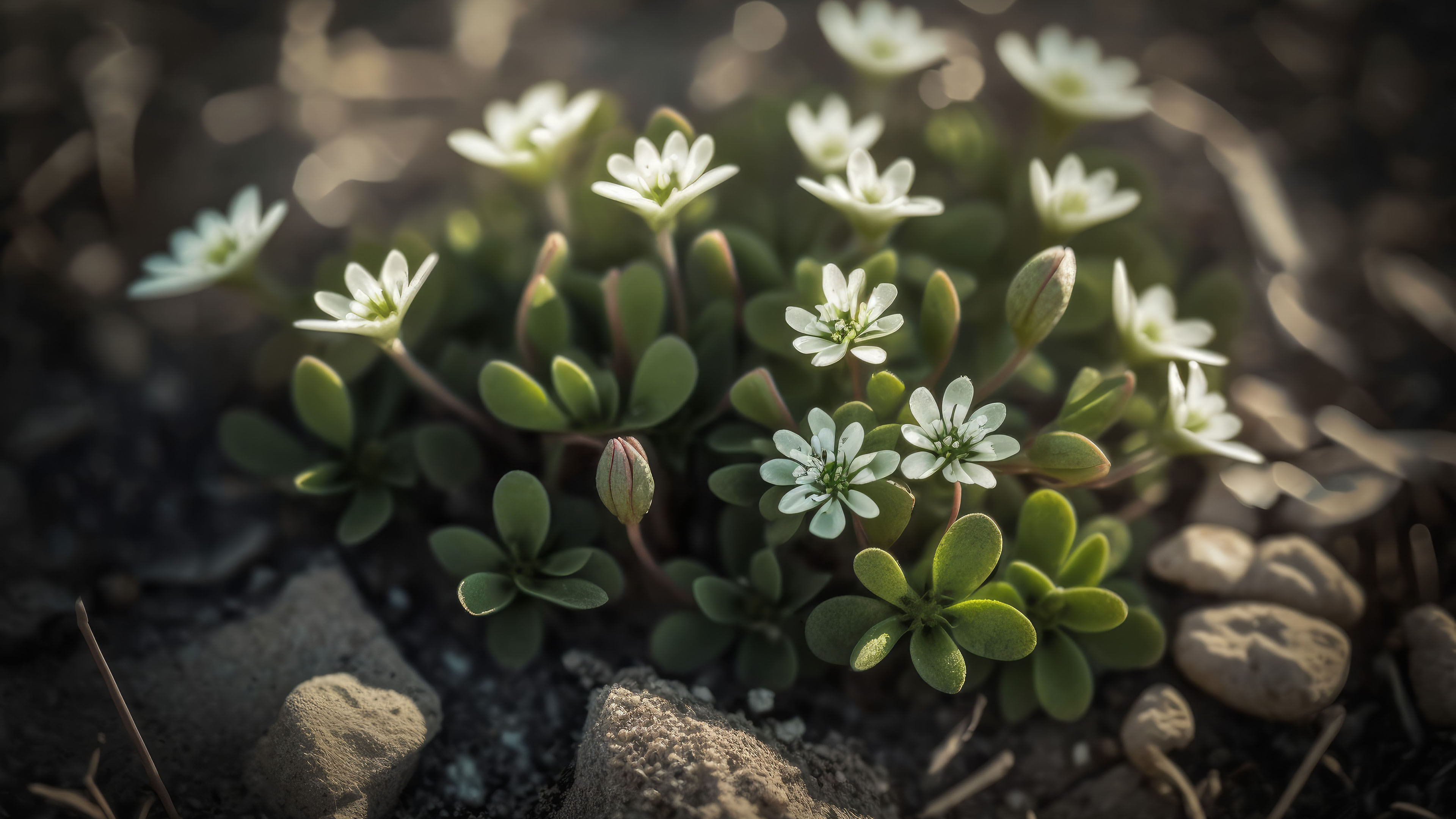 多肉,植物,鲜花,石头
