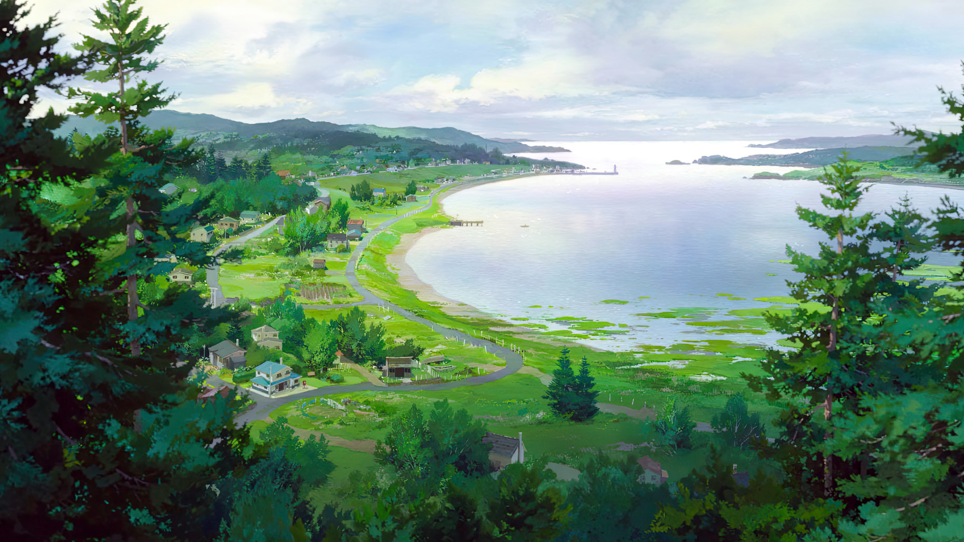 郊外,树林,湖畔