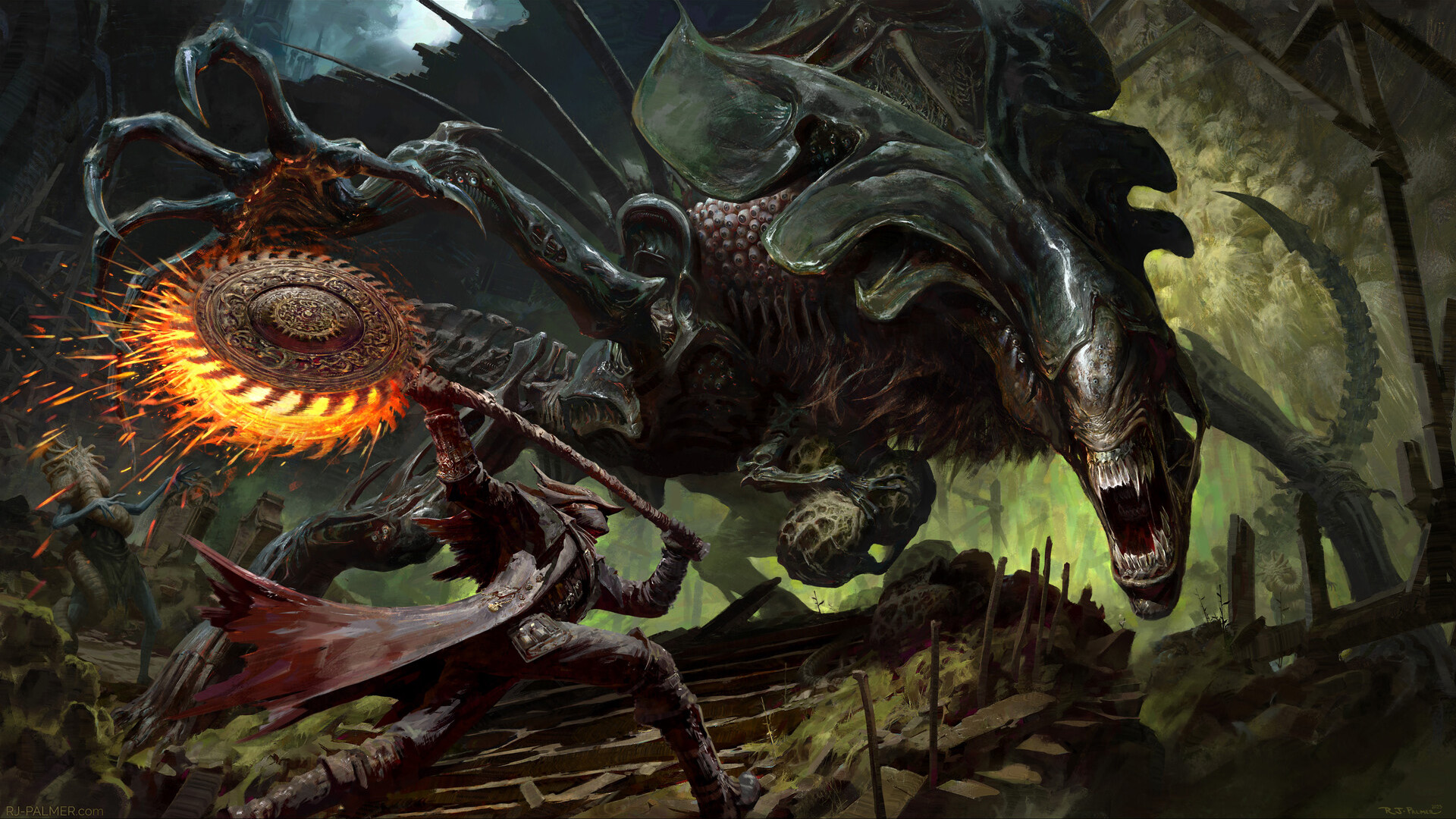 电锯,齿轮,怪兽