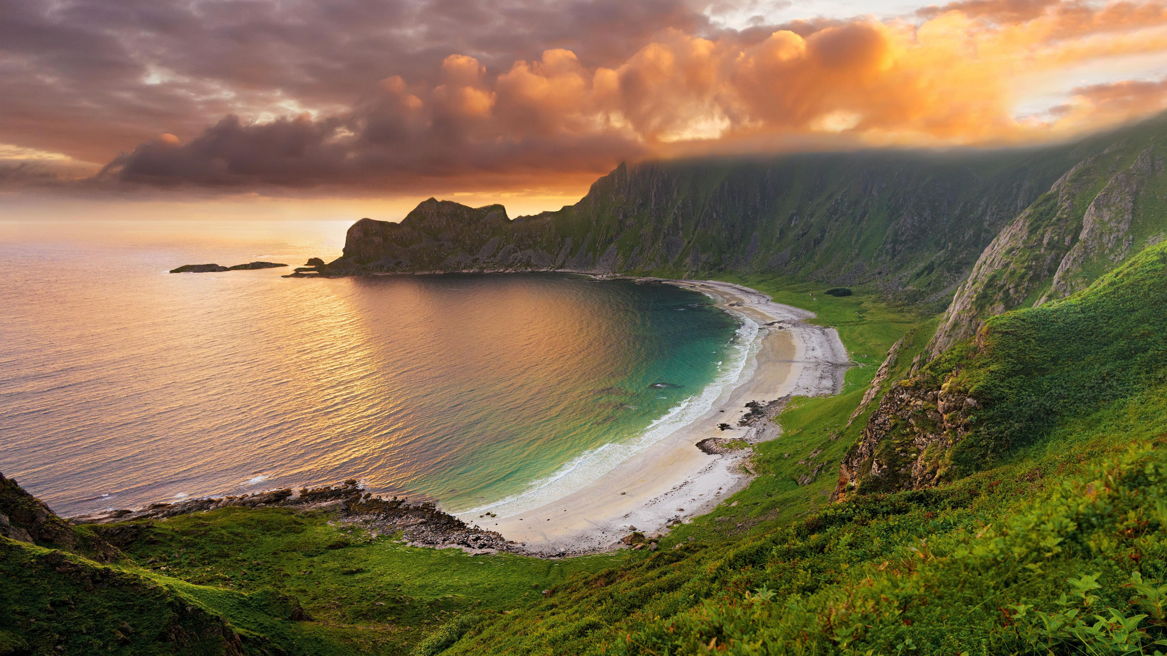 自然风光,海湾,海洋天堂,晚霞