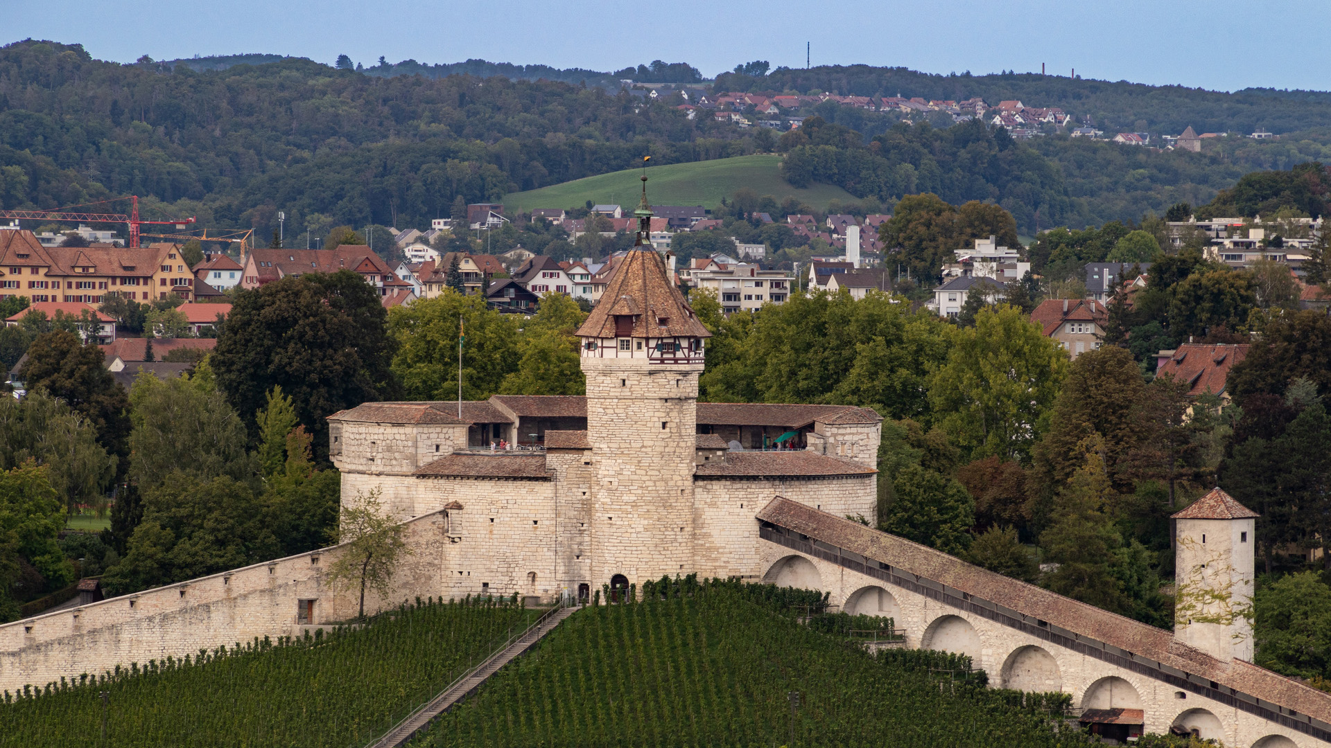 城堡,建筑,宏伟,小镇